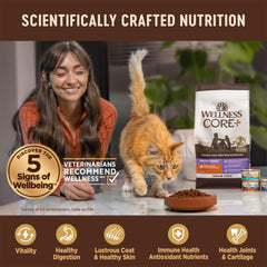 Wellness croquettes servies dans une gamelle illustrant portion quotidienne adéquate
