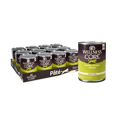 Wellness CORE pâté face de la boîte montrant l’étiquette claire et bénéfice nutritionnel