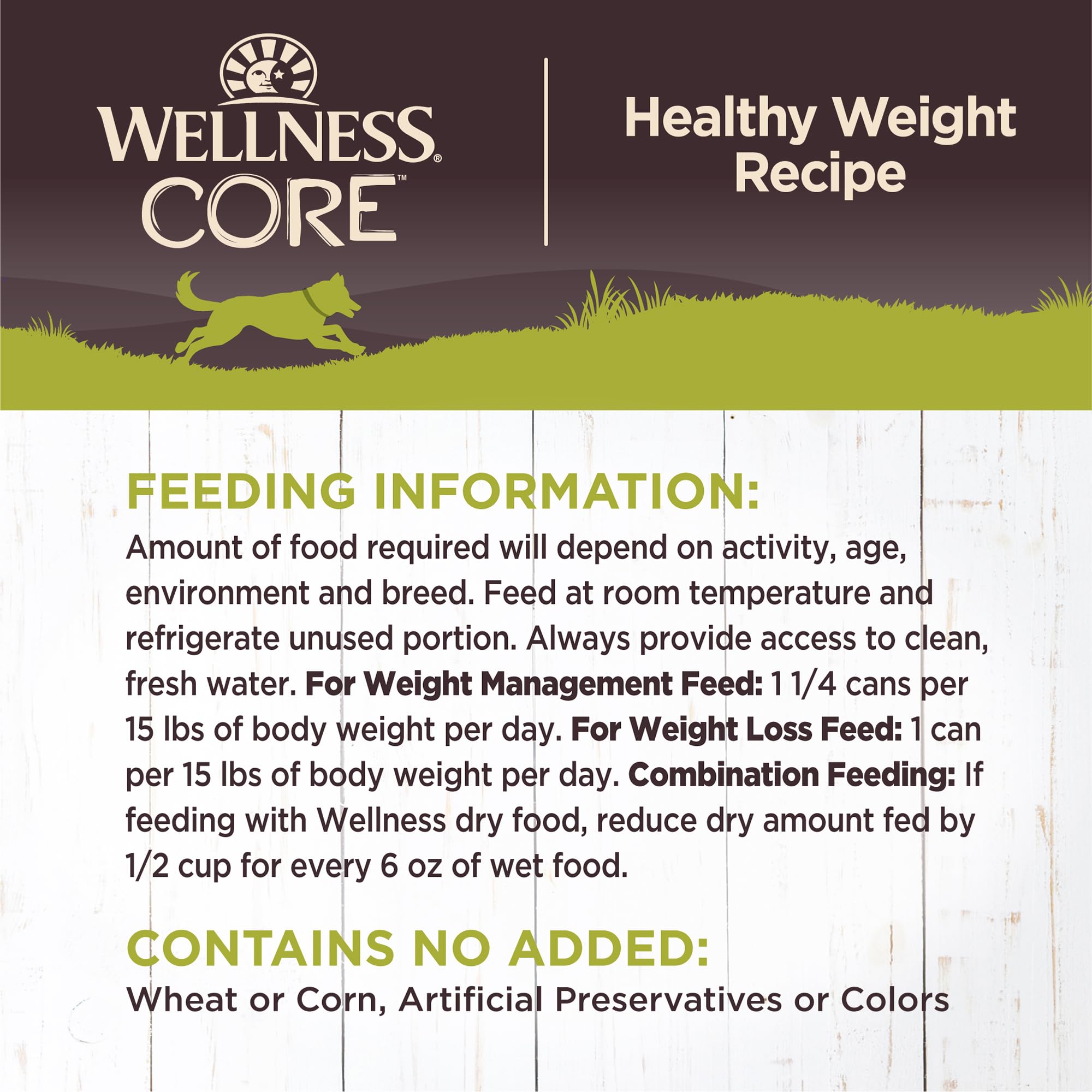 Wellness CORE étiquette nutritionnelle lisible avec ingrédients naturels et transparence