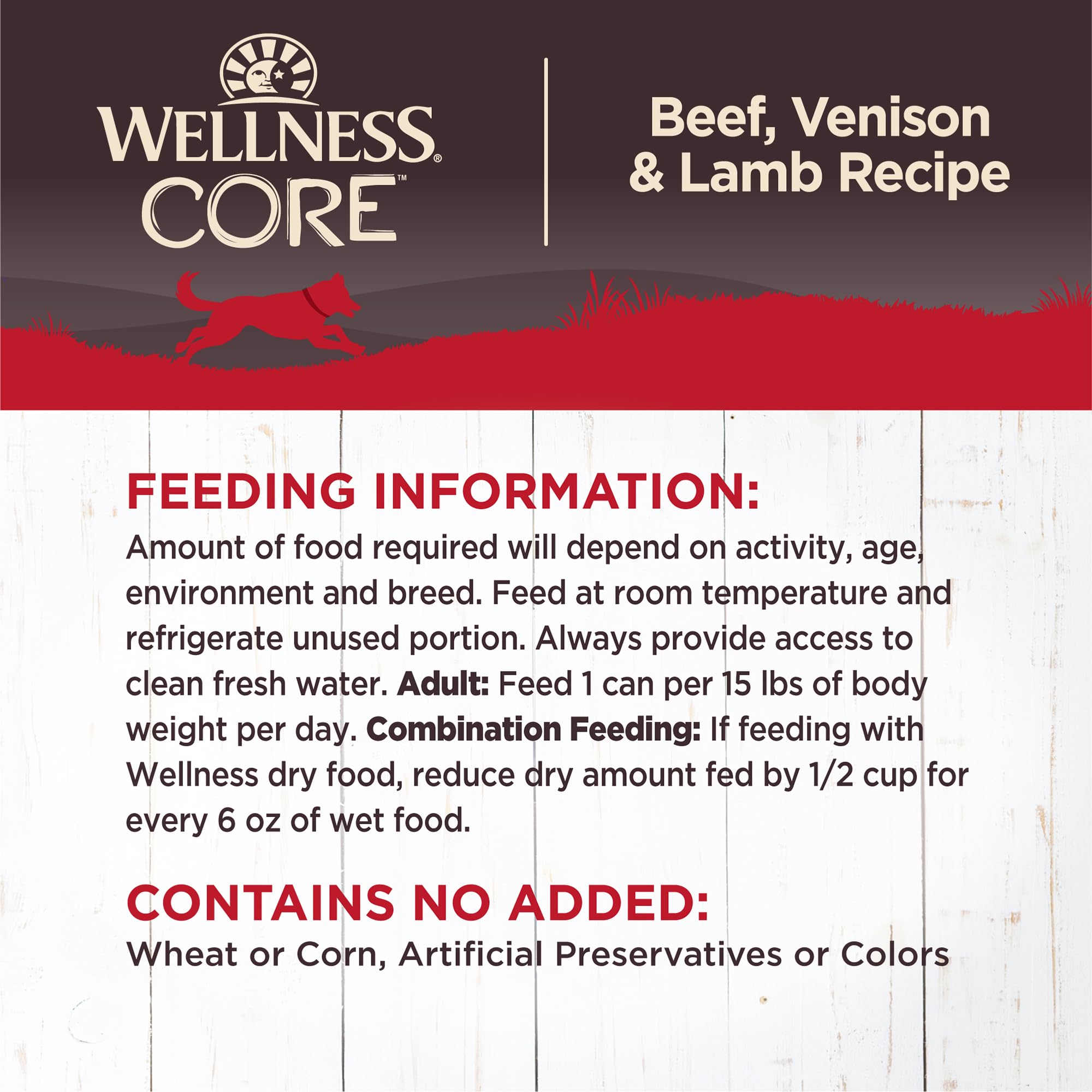 Wellness CORE gros plan sur morceaux de viande, source protéines élevées