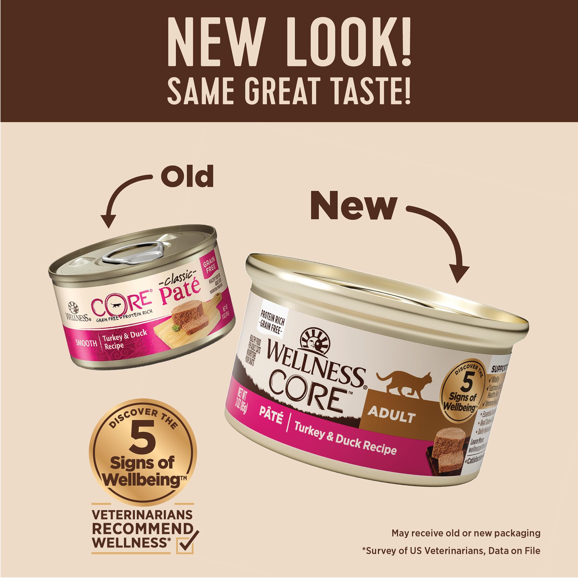 Wellness CORE pâté ouvert gros plan sur texture lisse, appétence améliorée