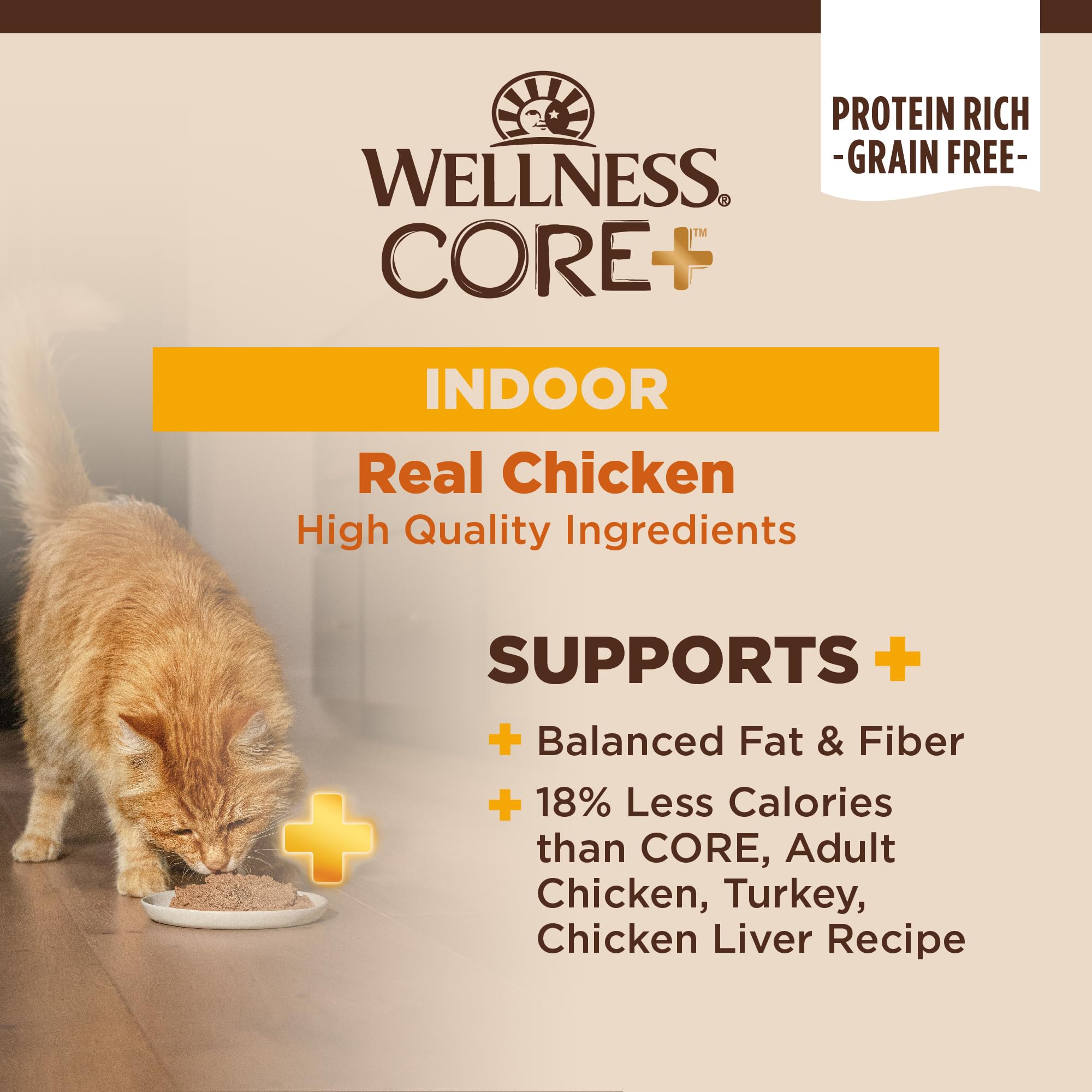 Wellness ingrédients poulet et thon illustrant protéines de haute qualité