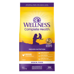 Wellness emballage avant 5,5 lb montrant la recette poulet et bénéfice nutritionnel