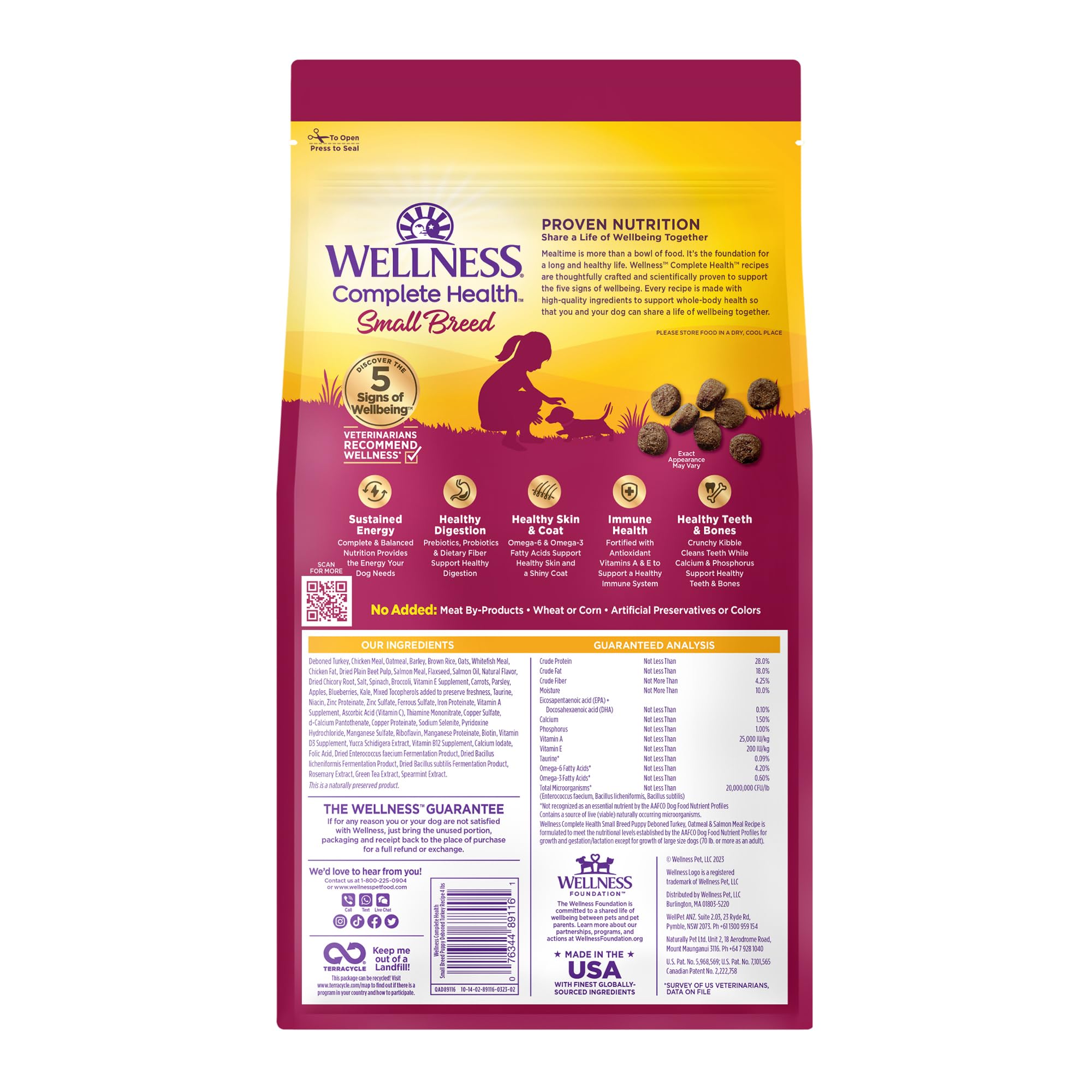 Wellness étiquette valeurs nutritives lisible guide portions et ingrédients