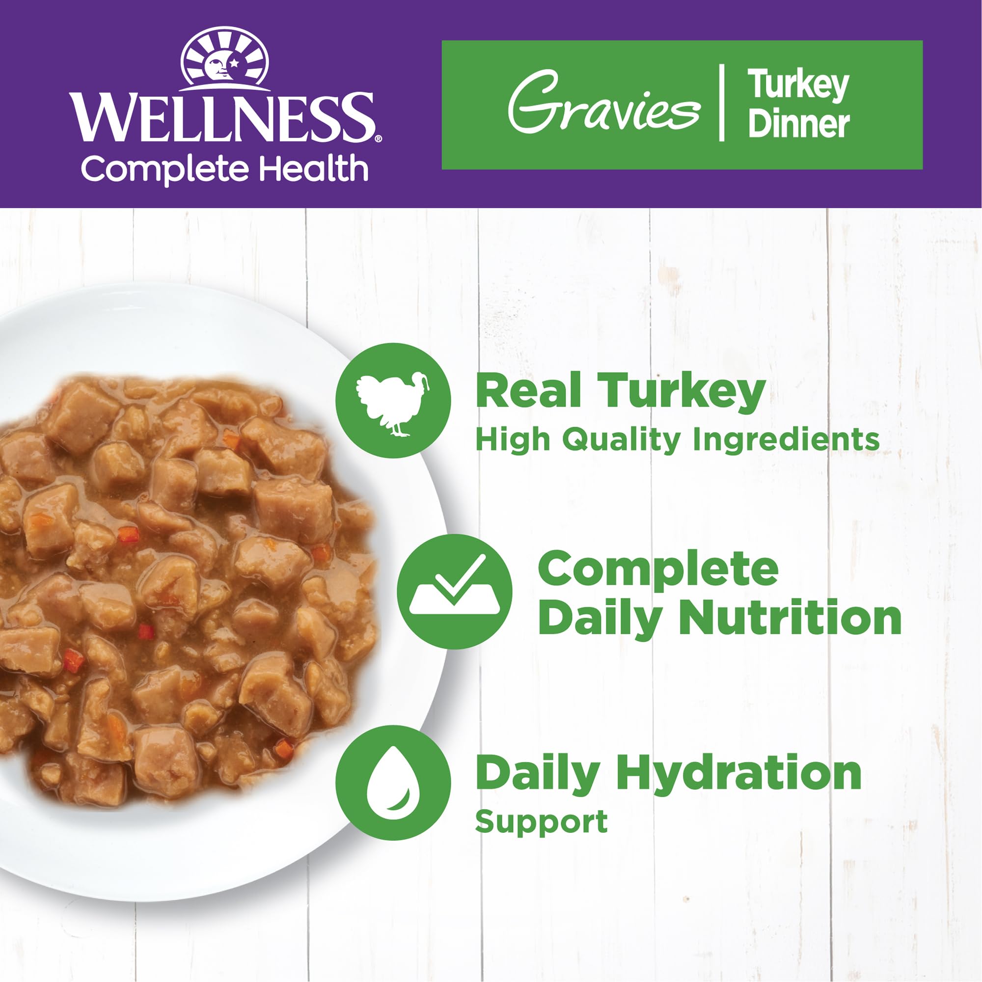 Wellness boîte ouverte montrant le gravy appétissant et hydratant
