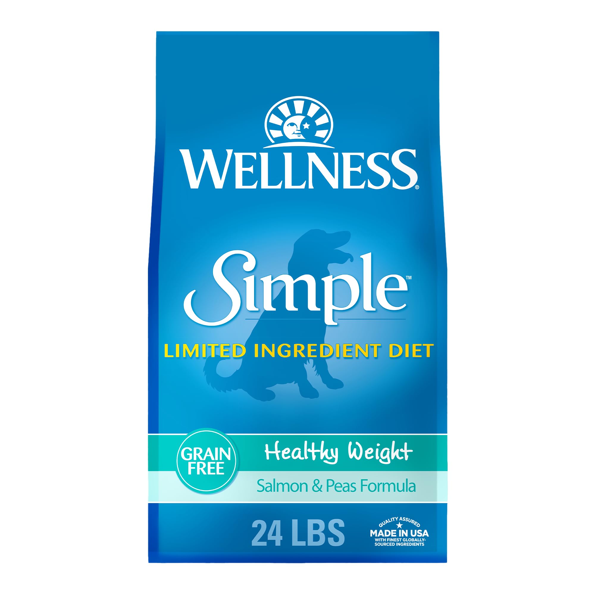 Wellness sachet 24 lb visible, emballage pratique et informations claires