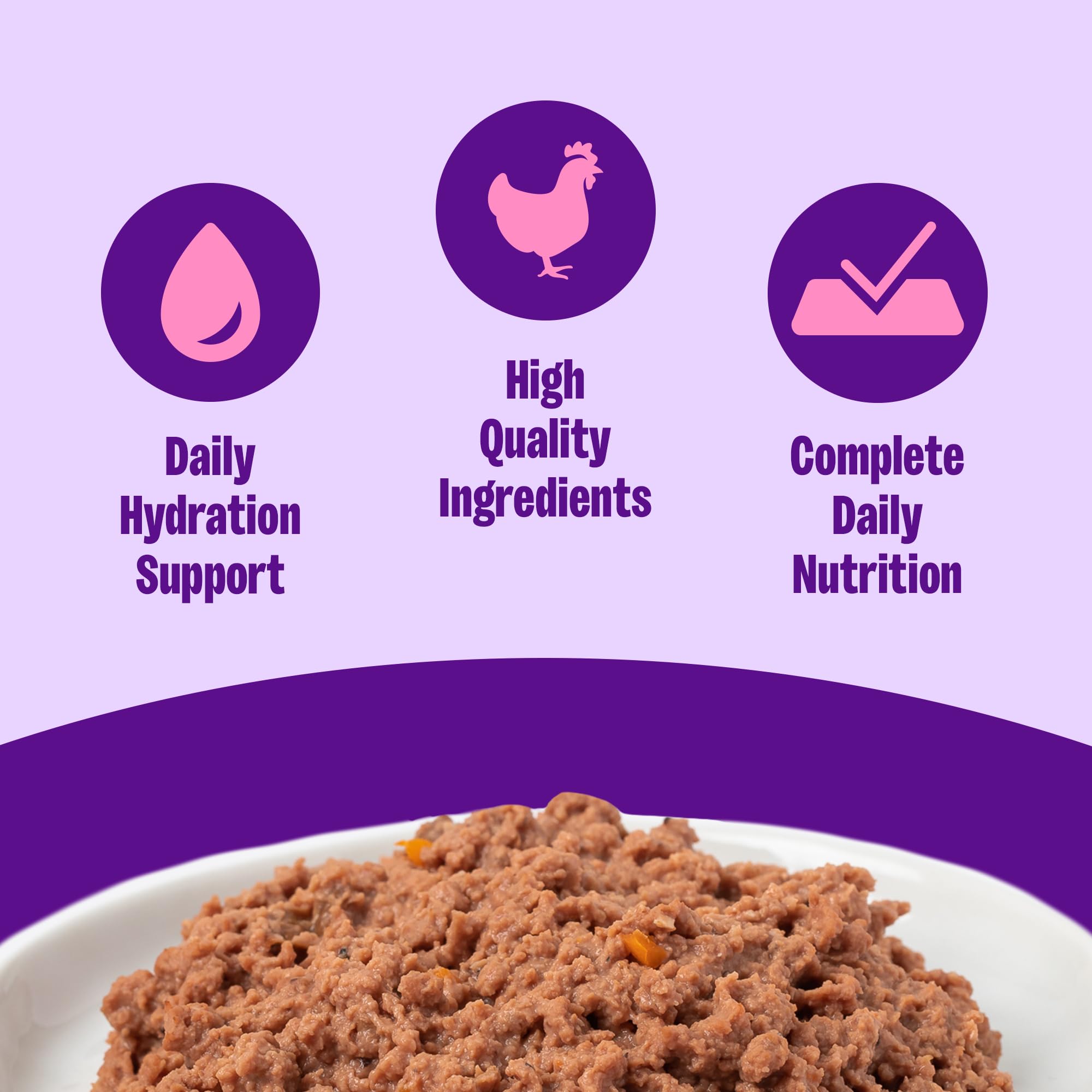 Wellness pâté ouverte gros plan texture lisse appétence renforcée