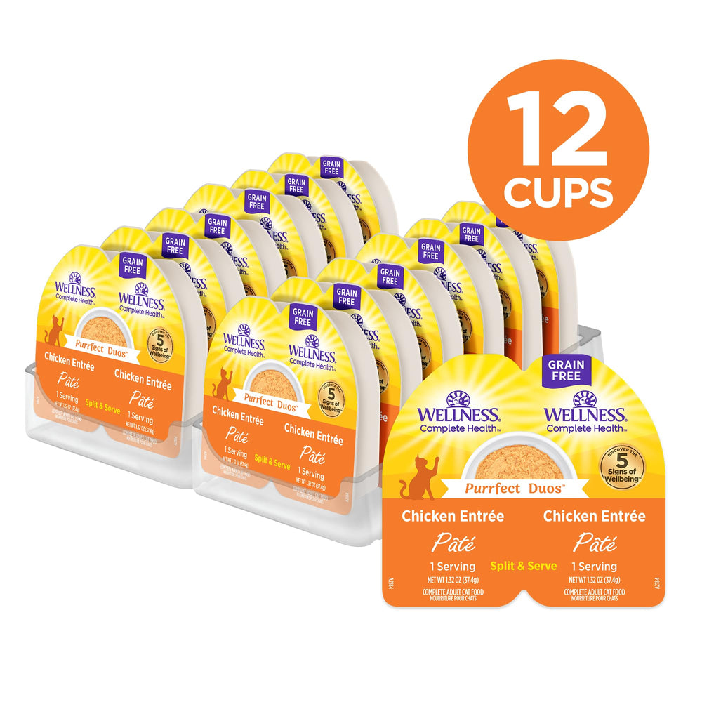 Wellness Purrfect Duos coupelle ouverte illustrant portion fractionnée pratique