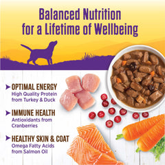 Wellness détail de l'étiquette montrant ingrédients naturels et informations nutritionnelles