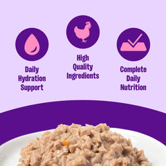 Wellness gros plan sur texture montrant bouchées hachées et appétence