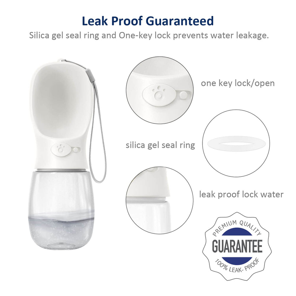 WePet gourde tenue en main facilitant distribution d'eau à une main