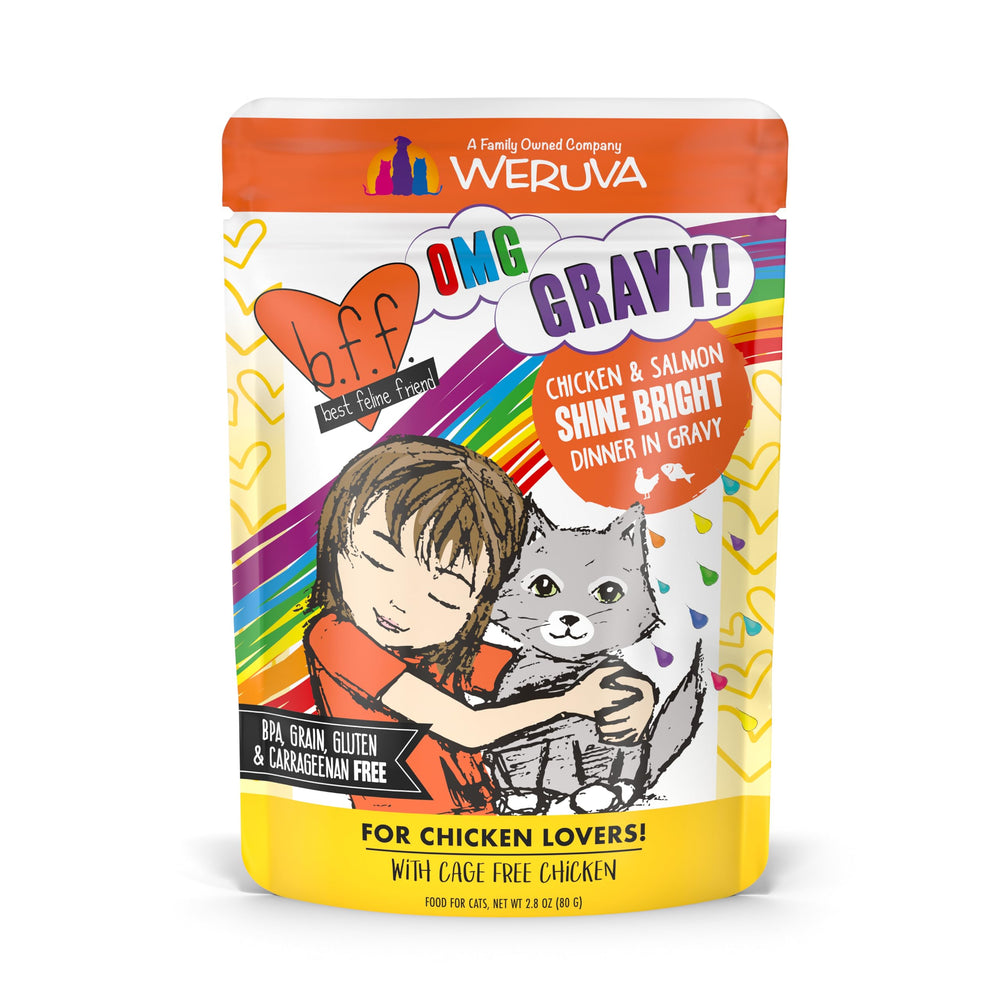 Weruva sachet avant de face montrant l'emballage appétissant et pratique