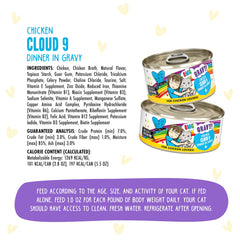 Weruva B.F.F. OMG étiquette détaillée montrant ingrédients et qualité
