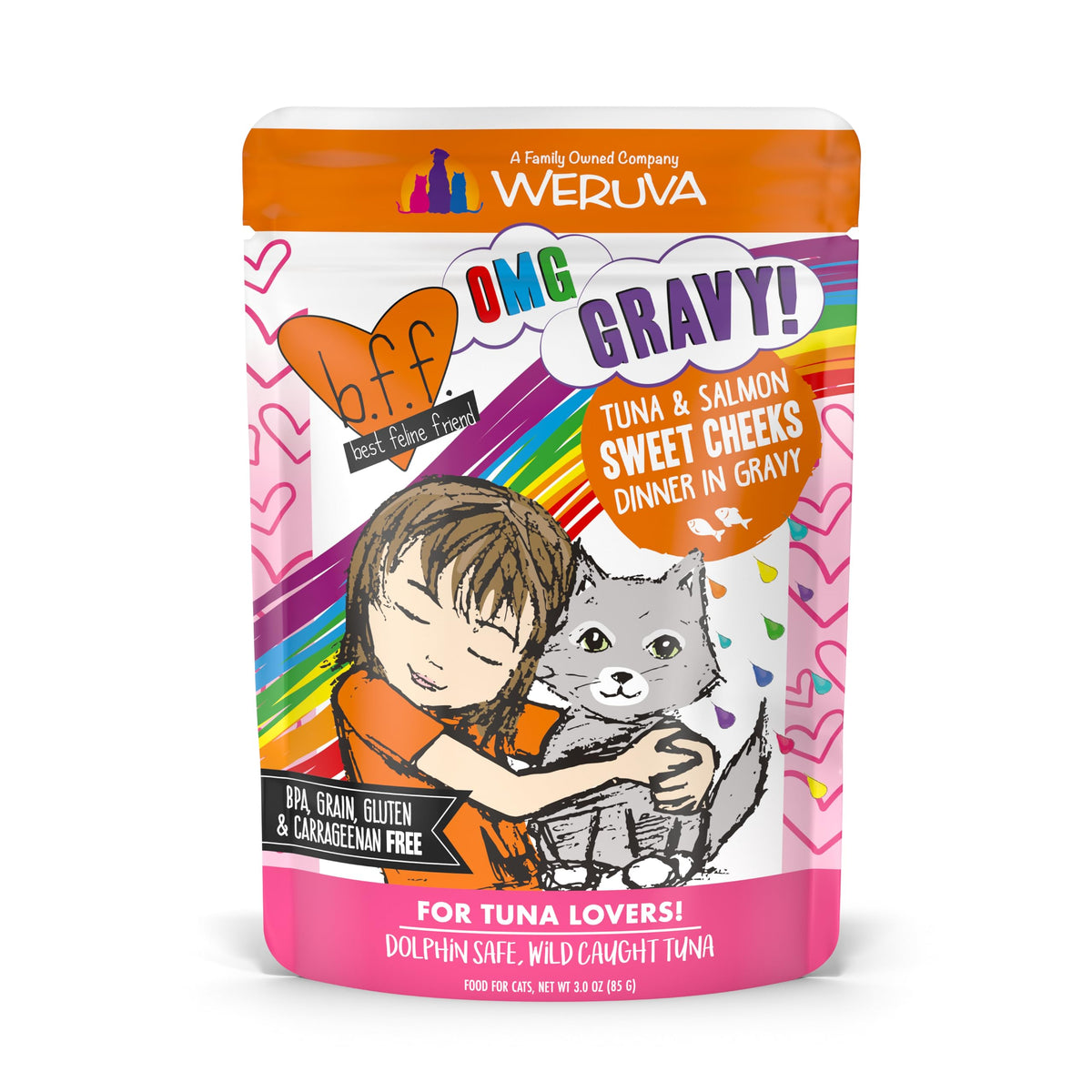 Weruva sachet devant montrant le visuel attractif et appétence