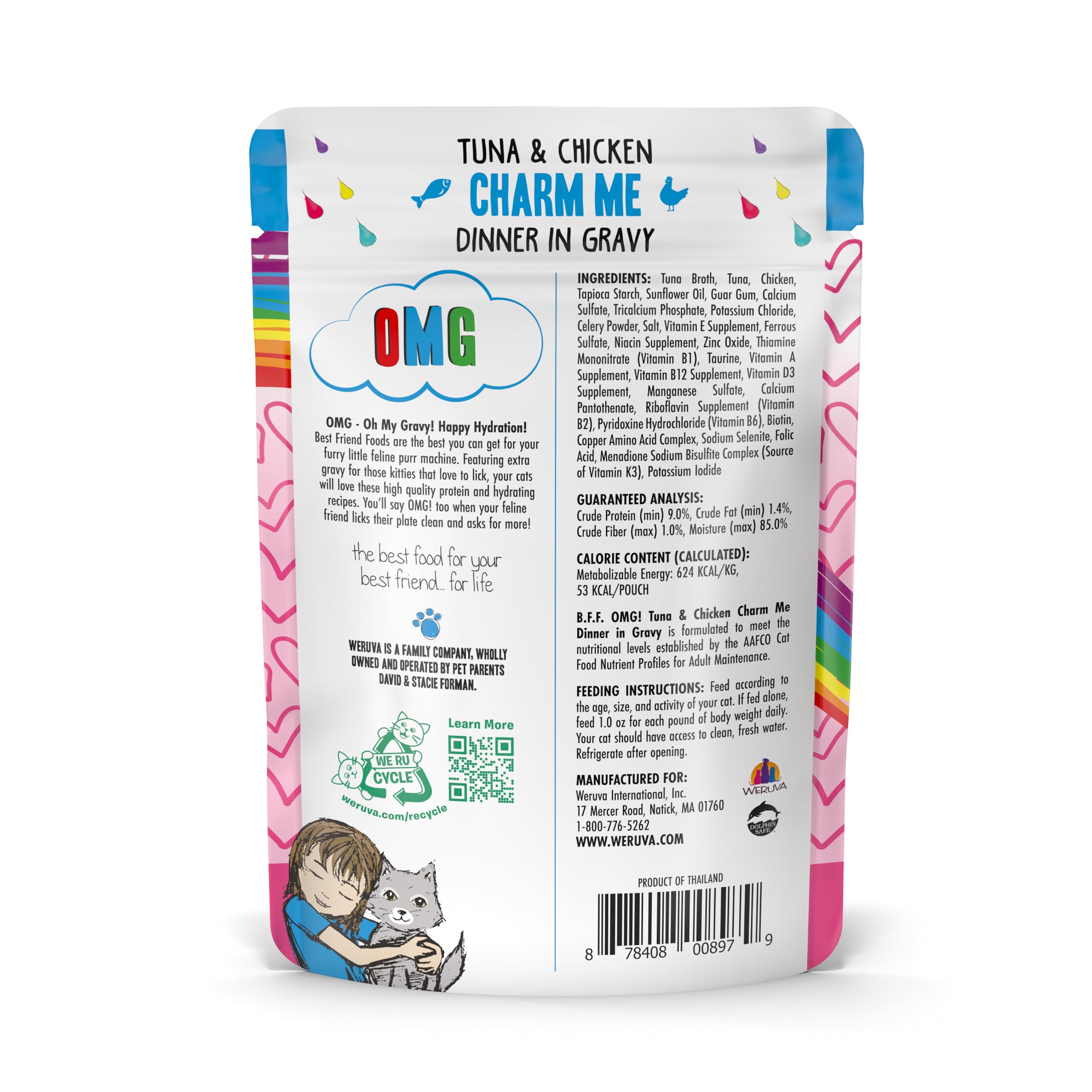 Weruva sachet ouvert avec gravy riche, favorise hydratation et appétence