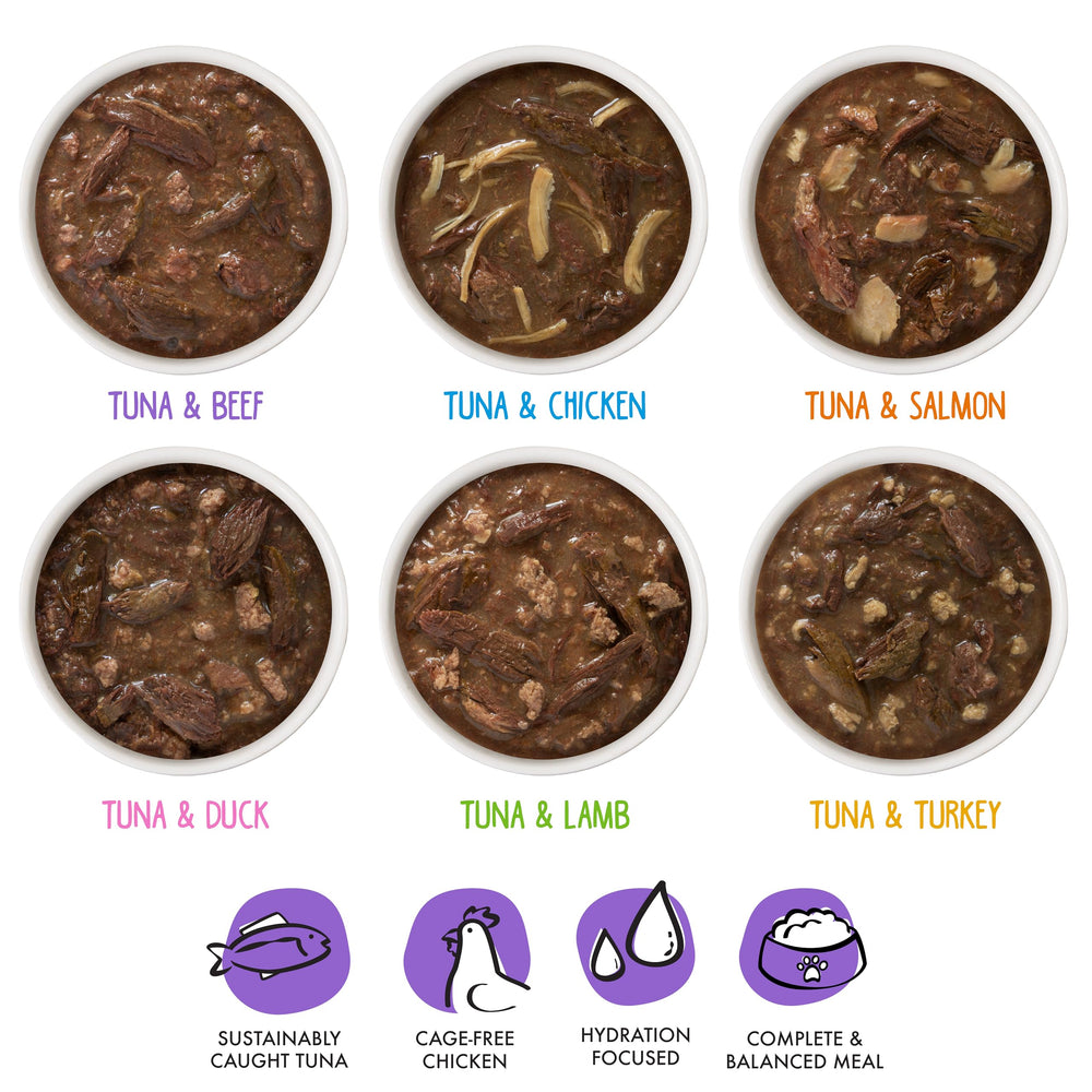 Weruva gros plan sur la texture en sauce montrant appetit et hydratation