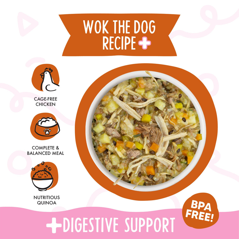 Weruva chien mangeant la recette Wok The Dog Plus pour meilleur confort