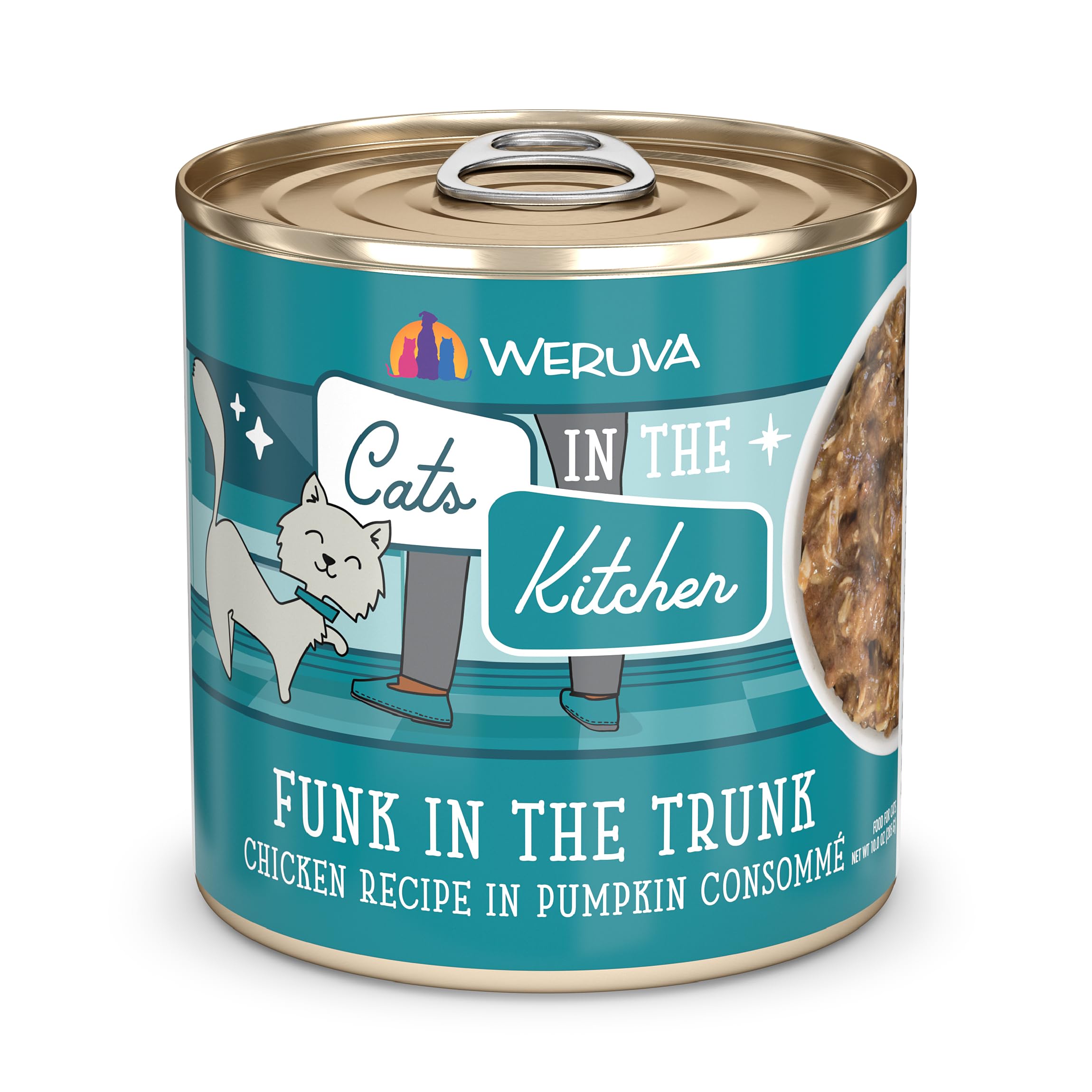 Weruva Funk in the Trunk vue avant montrant la conserve et bénéfice saveur