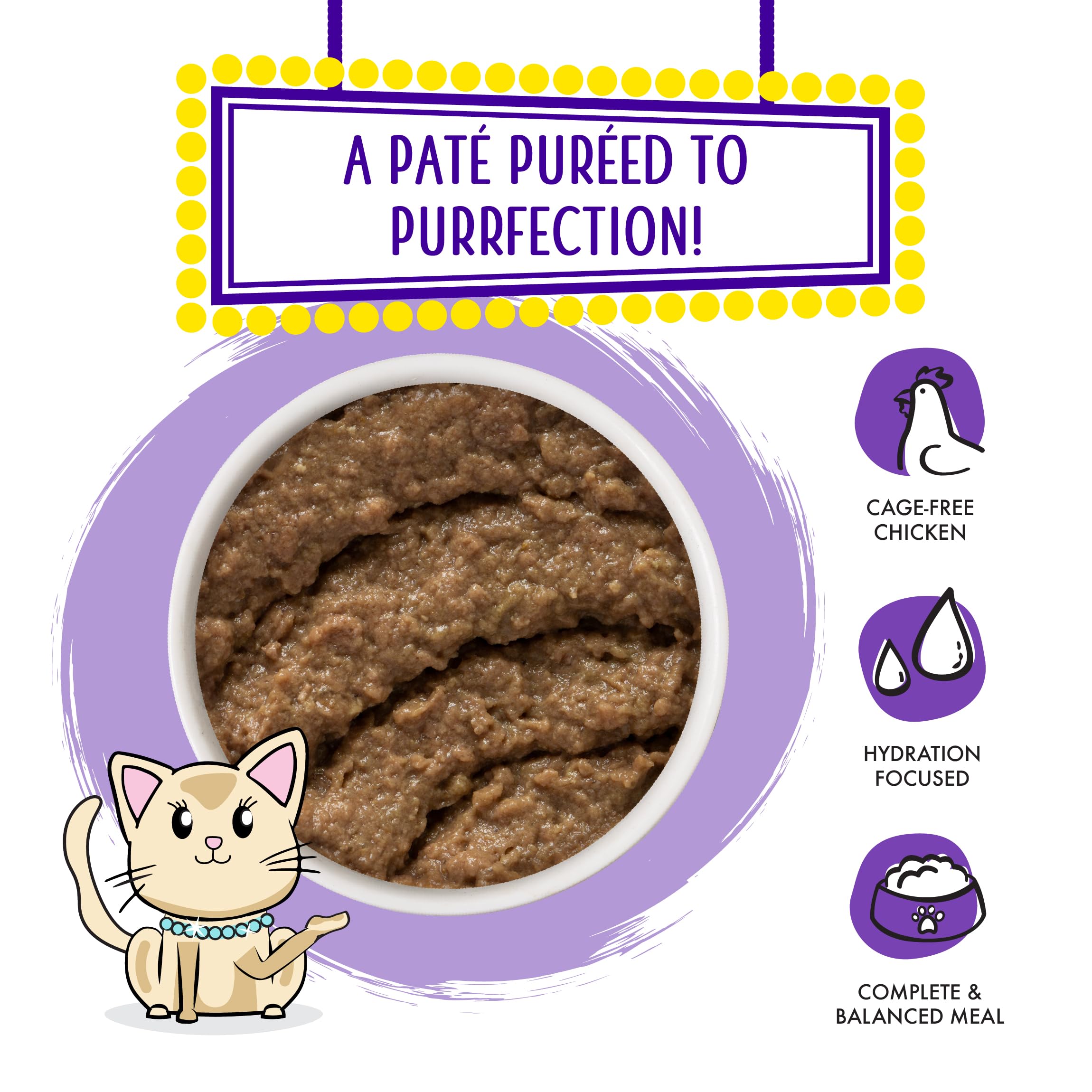Weruva pâté servie dans une gamelle, favorise meilleure hydratation