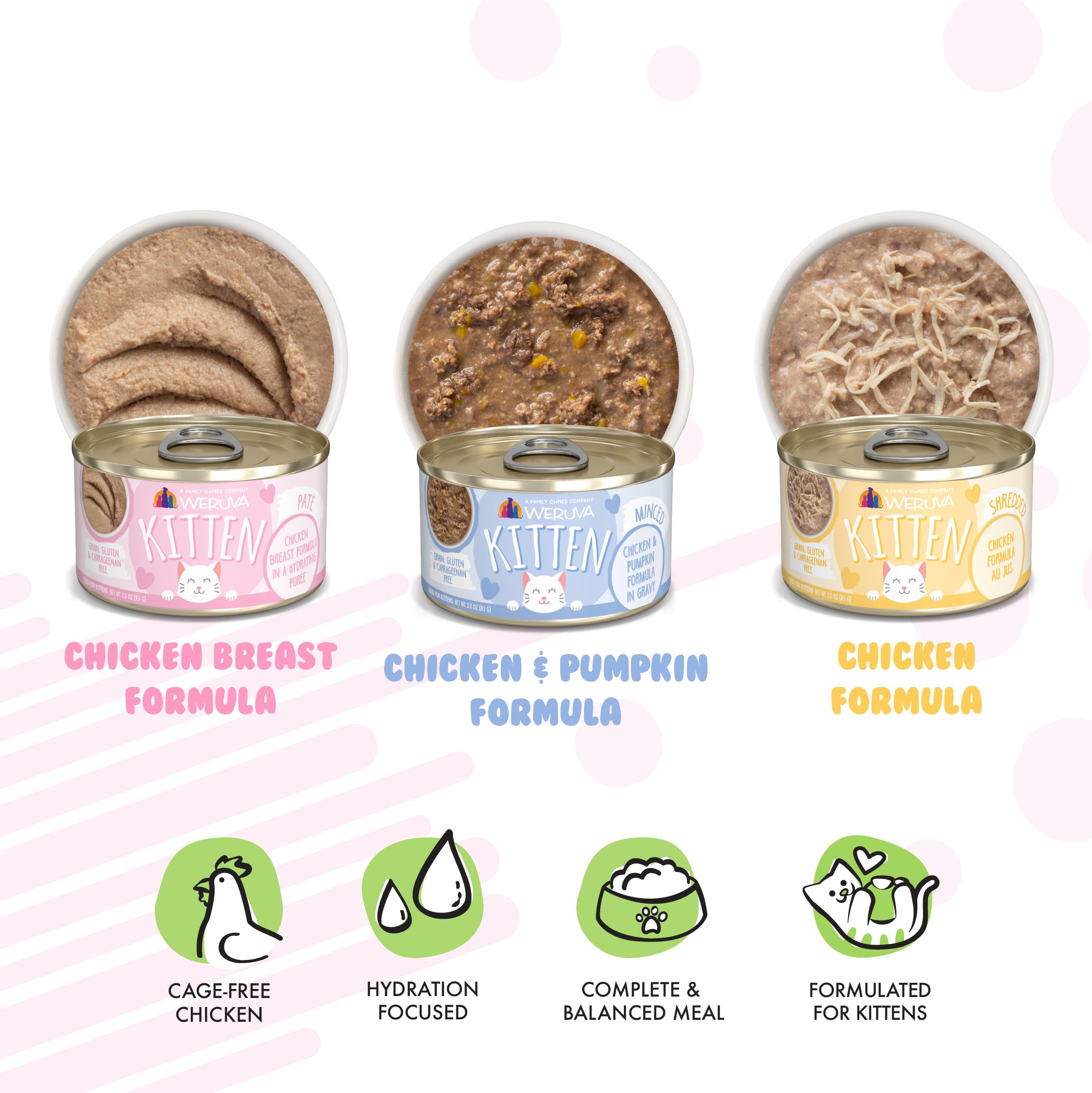 Weruva bol servi portion recommandée pour chaton hydratation optimale
