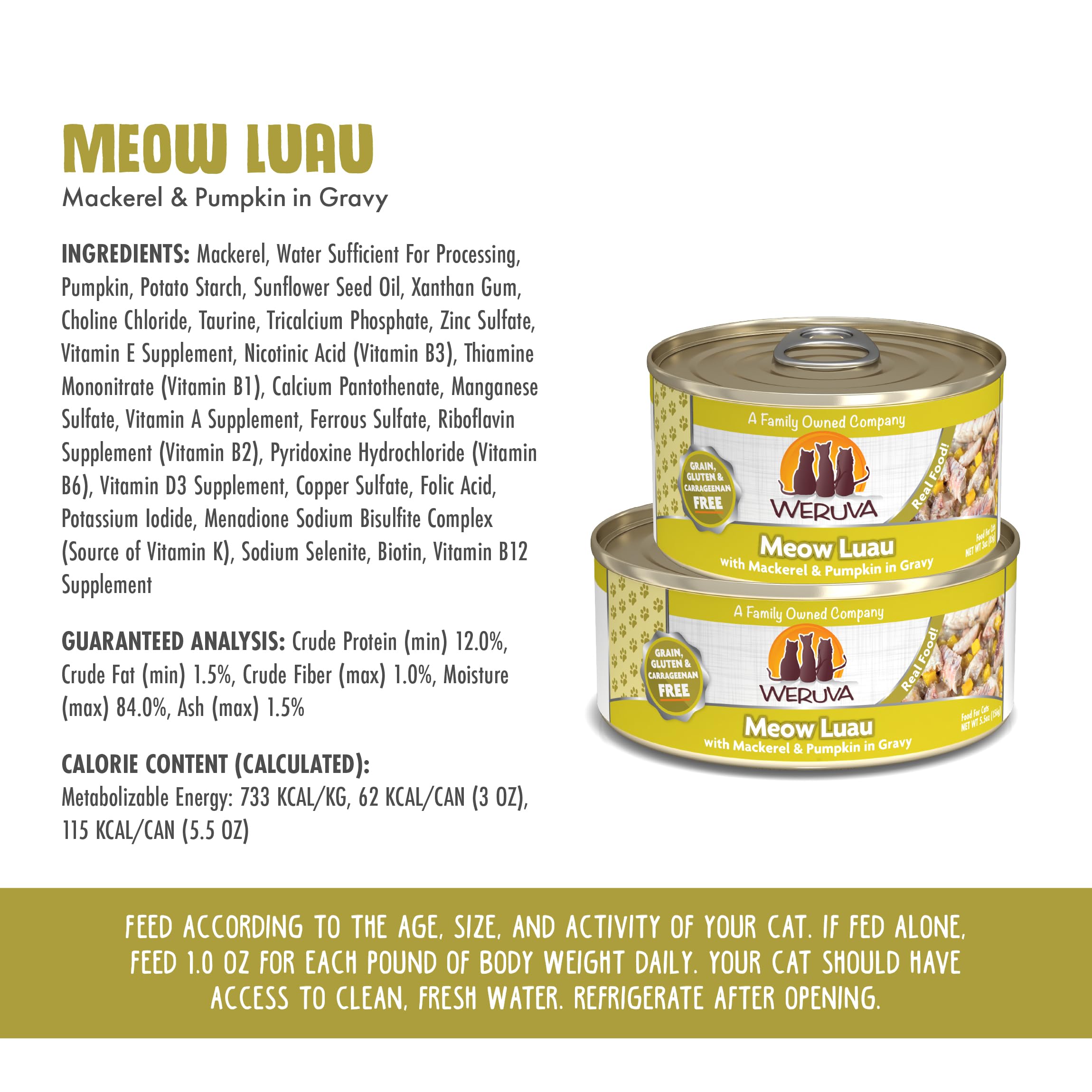 Weruva sauce gravy onctueuse améliorant hydratation lors du repas