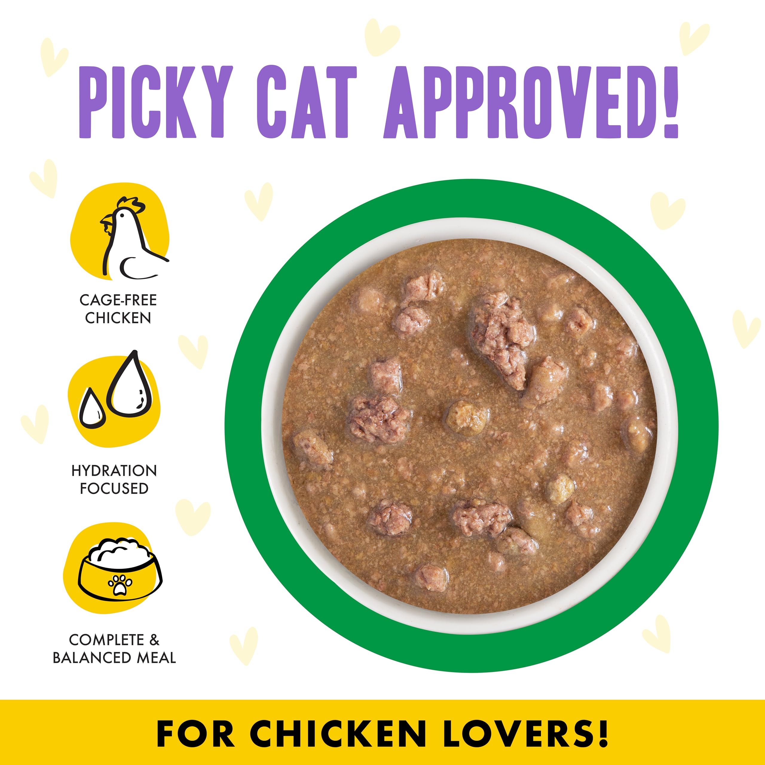 Weruva morceaux de poulet et agneau tendres visibles pour appétence