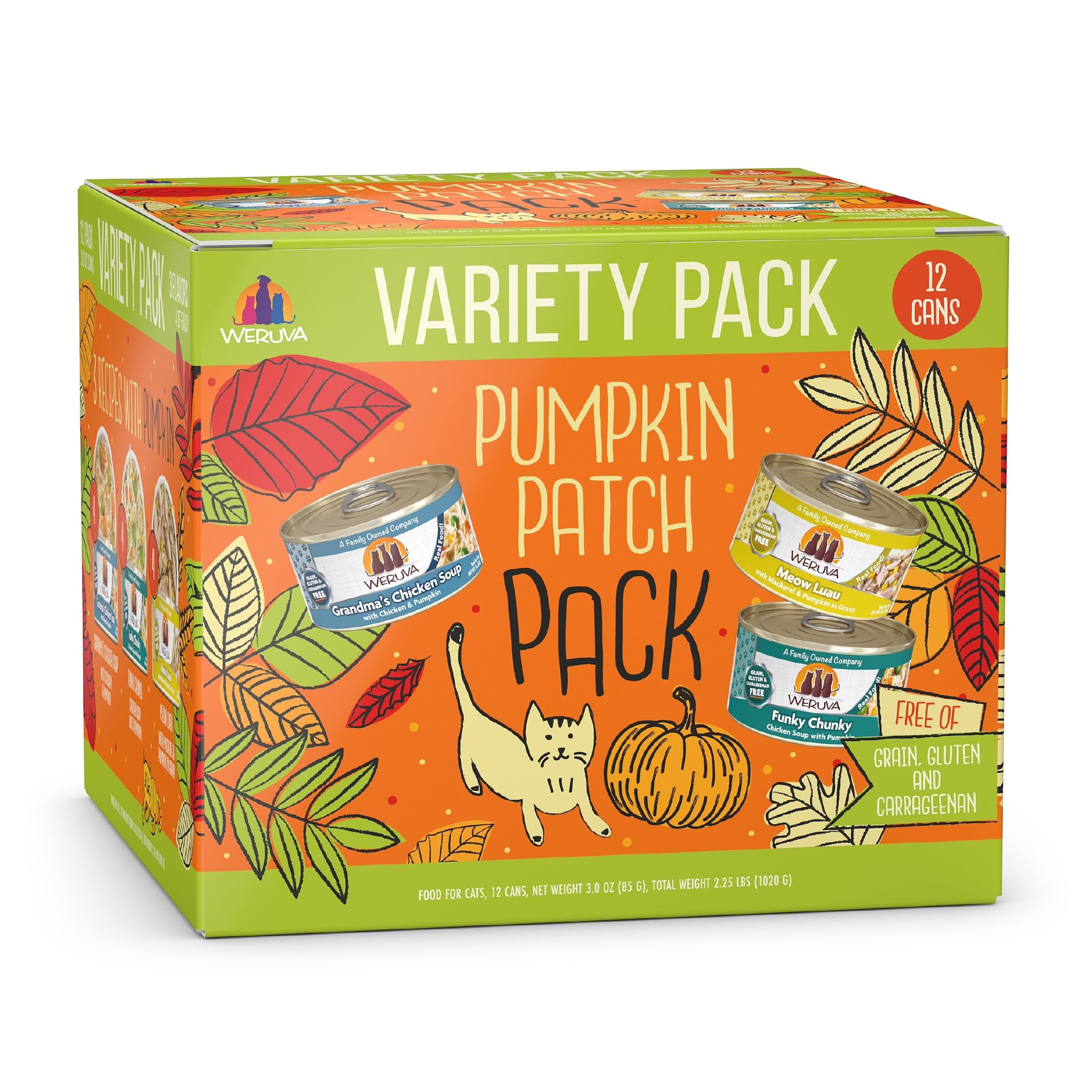 Weruva boîte avant Pumpkin Patch montrant le design et l'attrait visuel