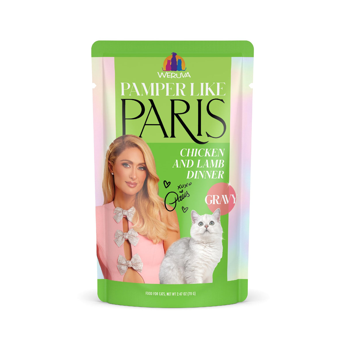 Weruva Pamper Like Paris face de la poche montrant le design et l'attrait visuel