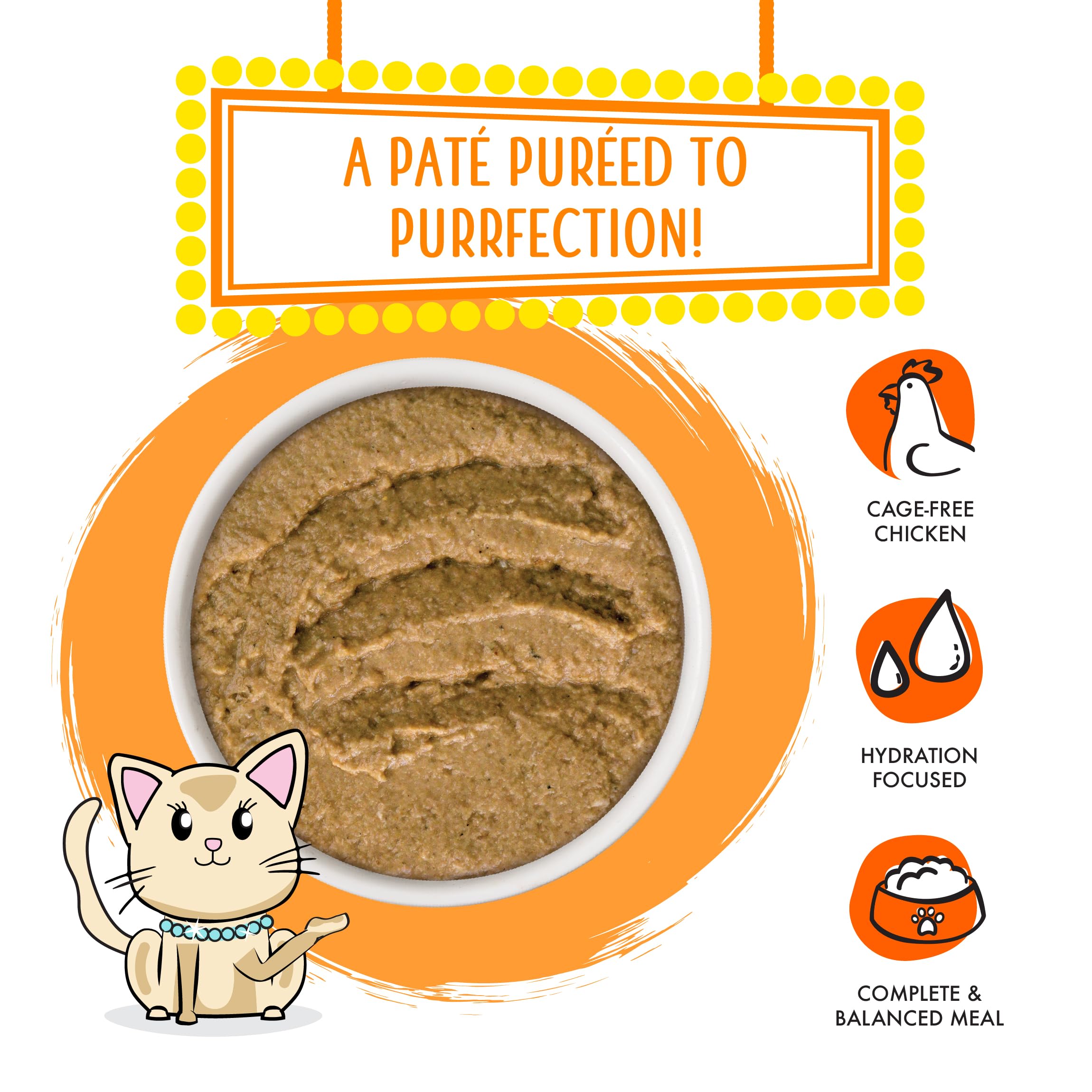 Weruva pâté gros plan montrant texture crémeuse et appétence pour le chat