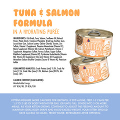 Weruva ingrédients poissons illustrant thon et saumon riches en protéines