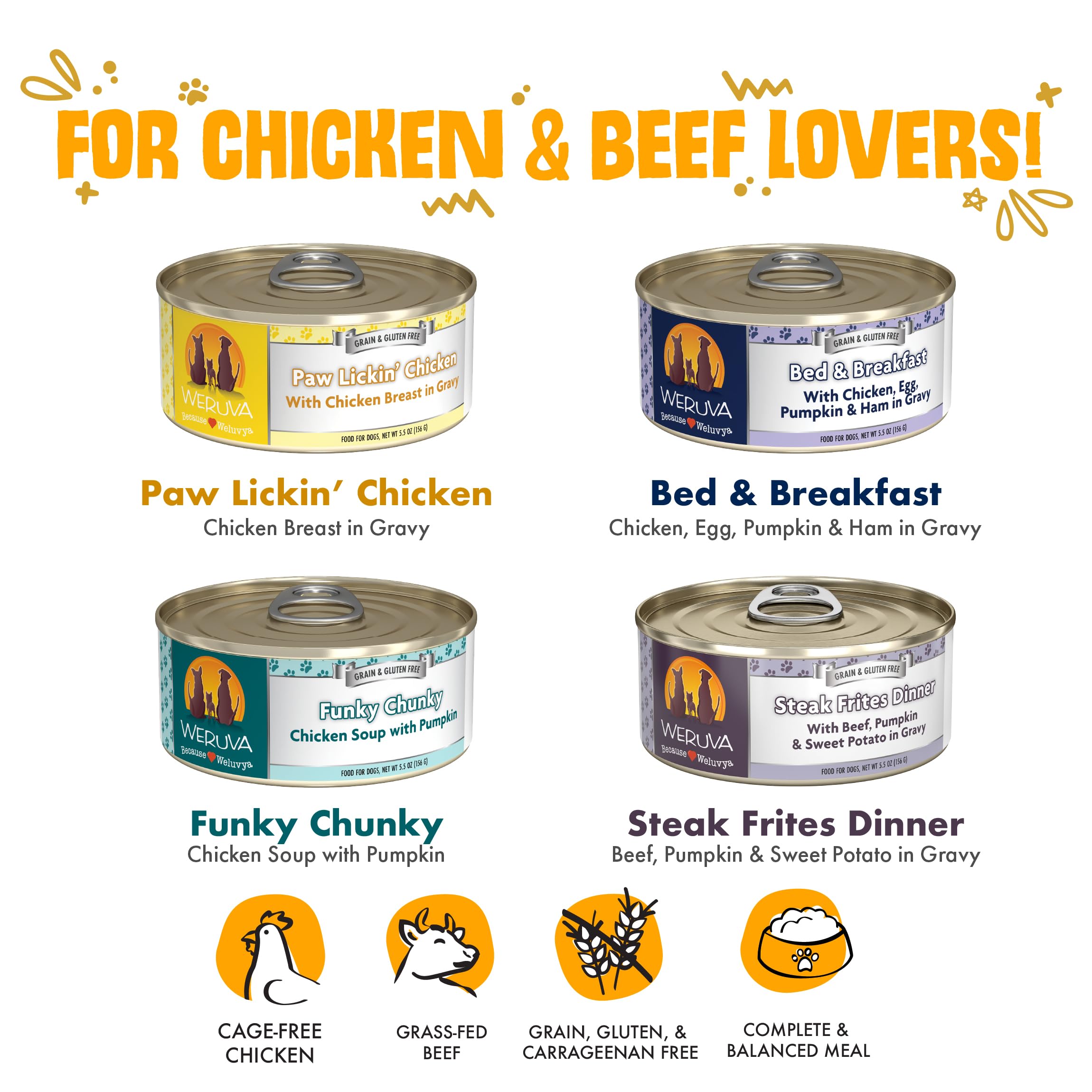 Weruva Paw Lickin’ Chicken boîte ouverte pour appétence et hydratation