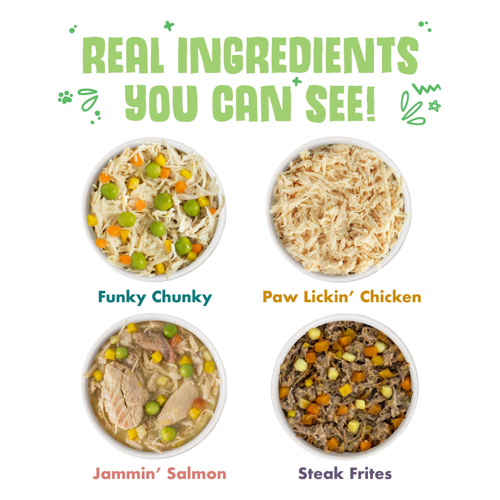 Weruva Paw Lickin' Chicken boîte ouverte morceaux visibles et tendres