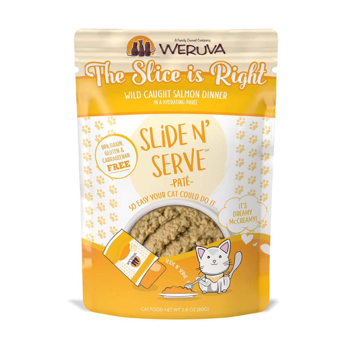 Weruva sachet face montrant emballage pratique et attractif