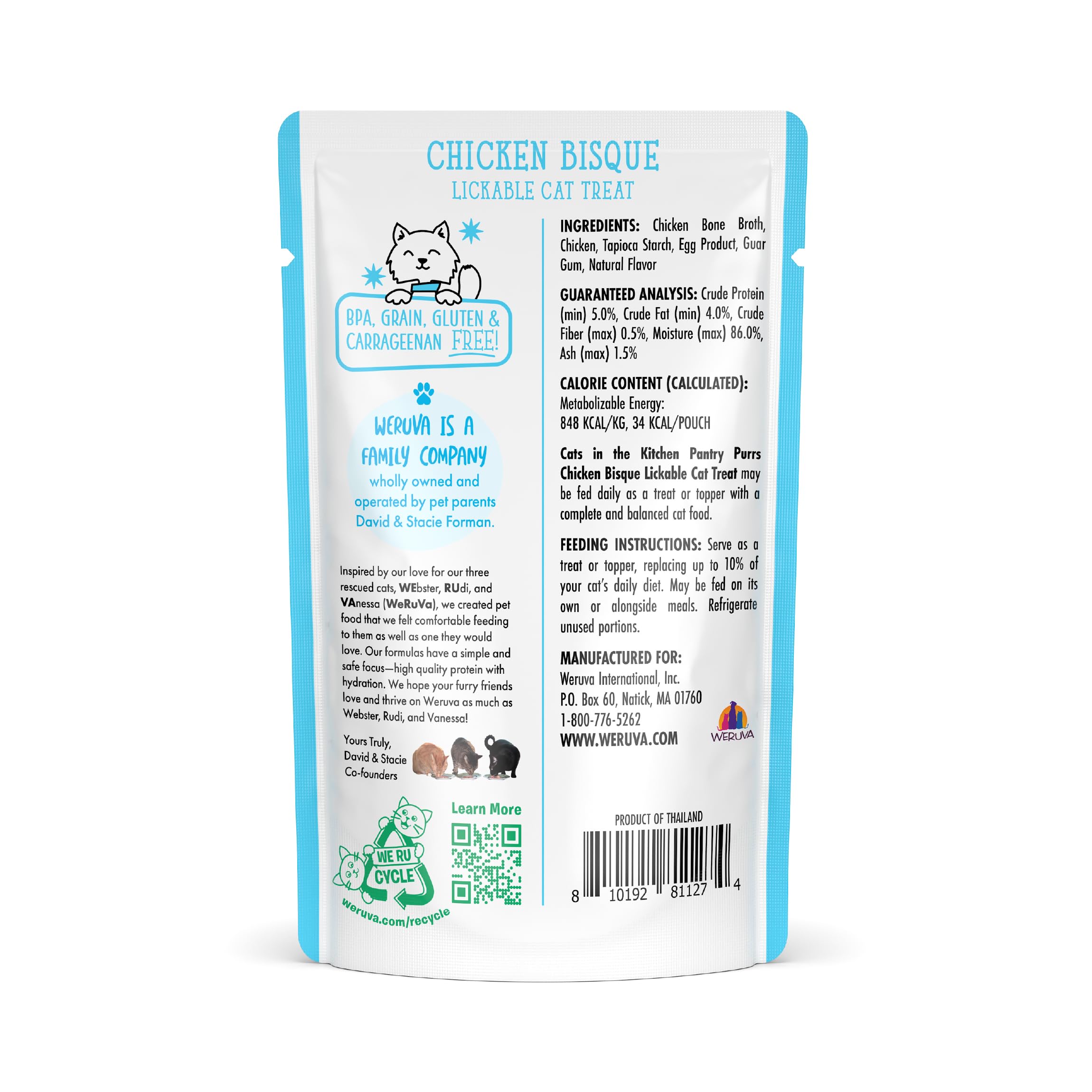 Weruva sachet ouvert montrant la texture onctueuse et appétissante