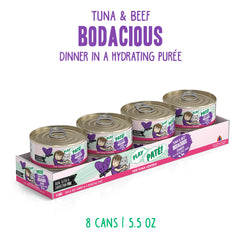 Weruva texture pâté gros plan illustrant onctuosité et appétence pour chat