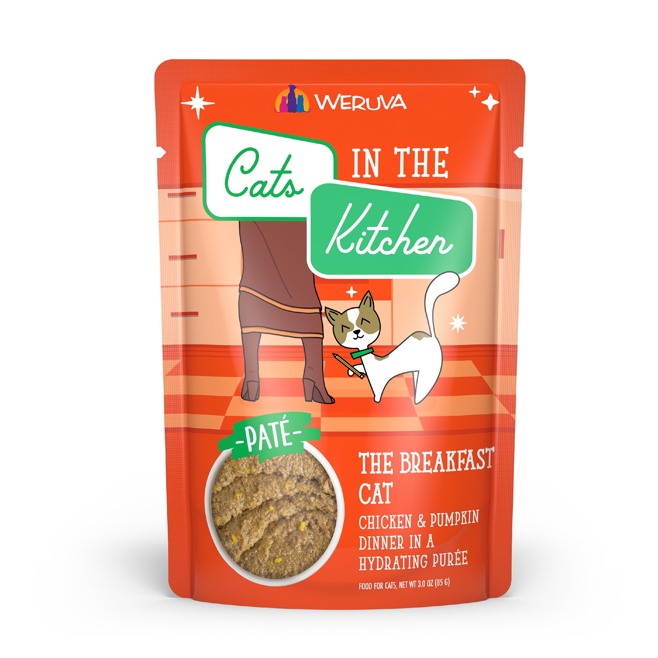 Weruva image face avant du sachet montrant la marque et l’appétence