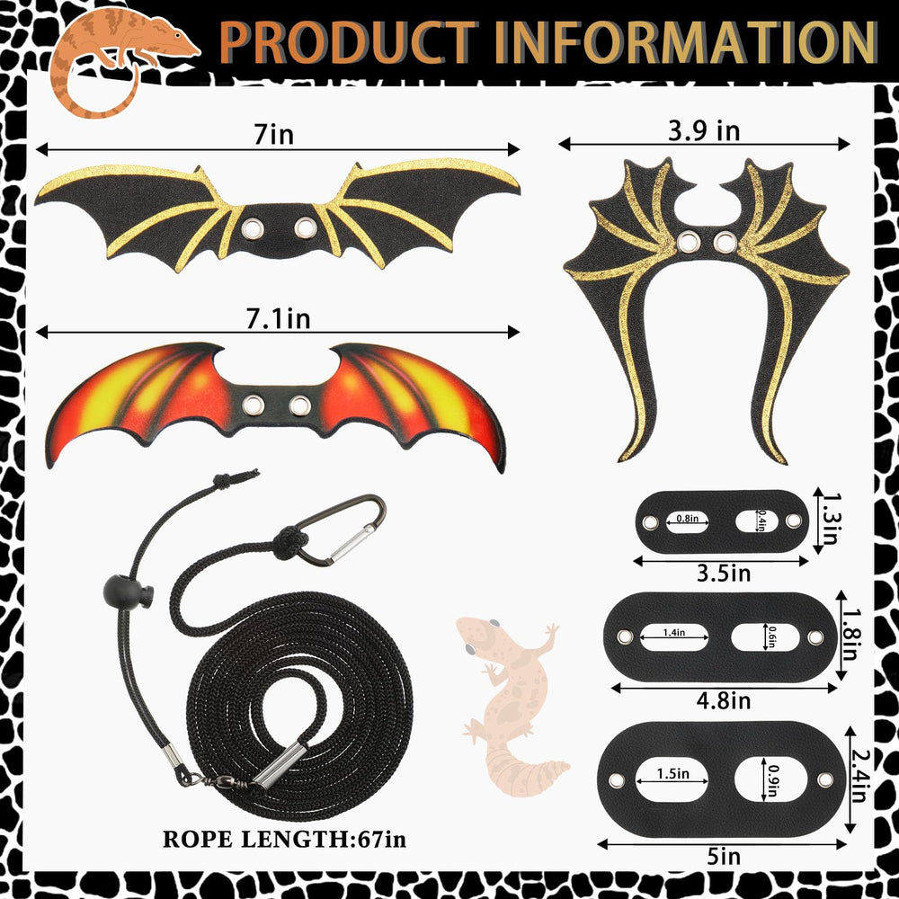 Wesnoy ailes chauve‑souris attachées au harnais, look Halloween sécurisé