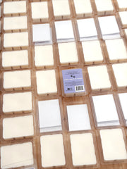 West Coast Candle Company comparaison d'échelle montrant la taille des cubes