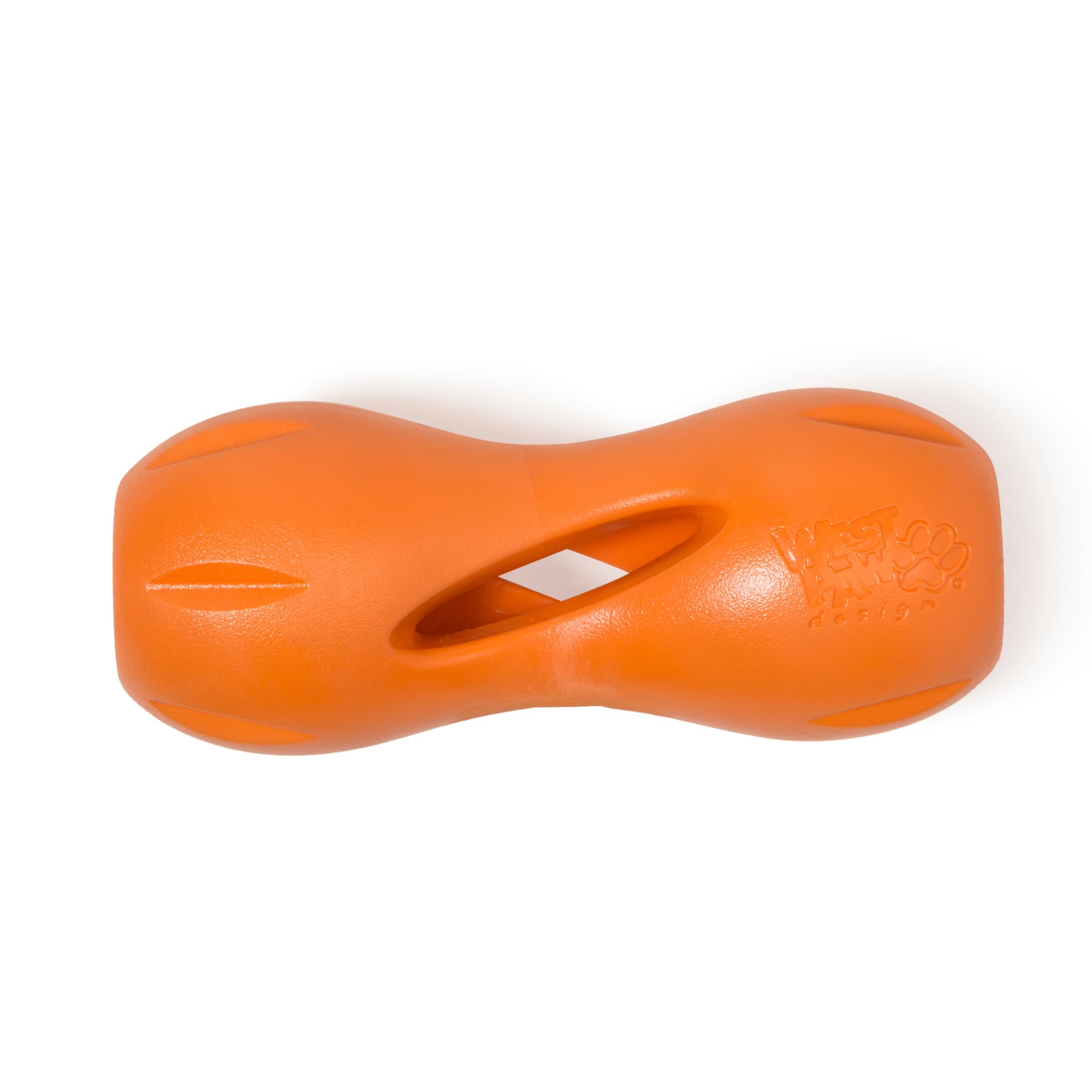 WEST PAW Qwizl emballage avant montrant couleur tangerine et bénéfice durable