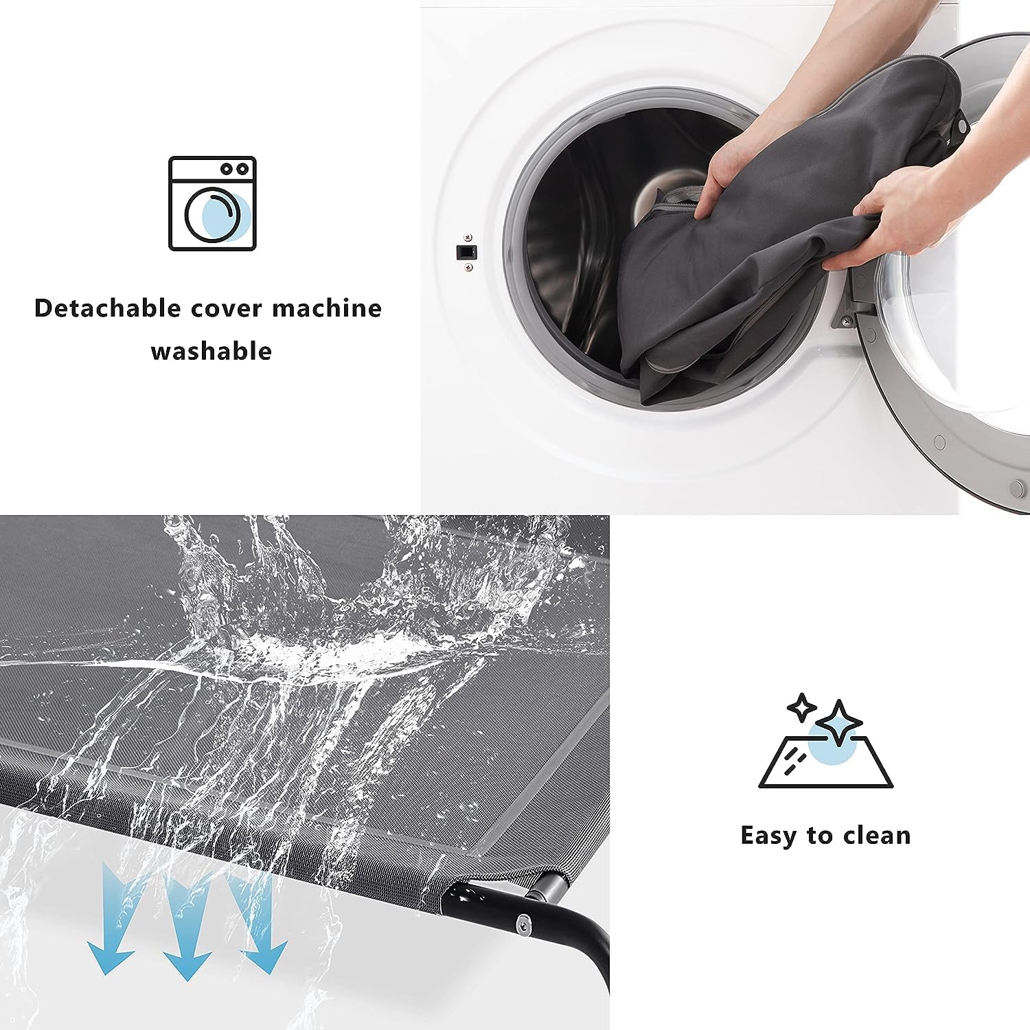 WESTERN HOME chien grand utilisant le lit pour détente rafraîchissante