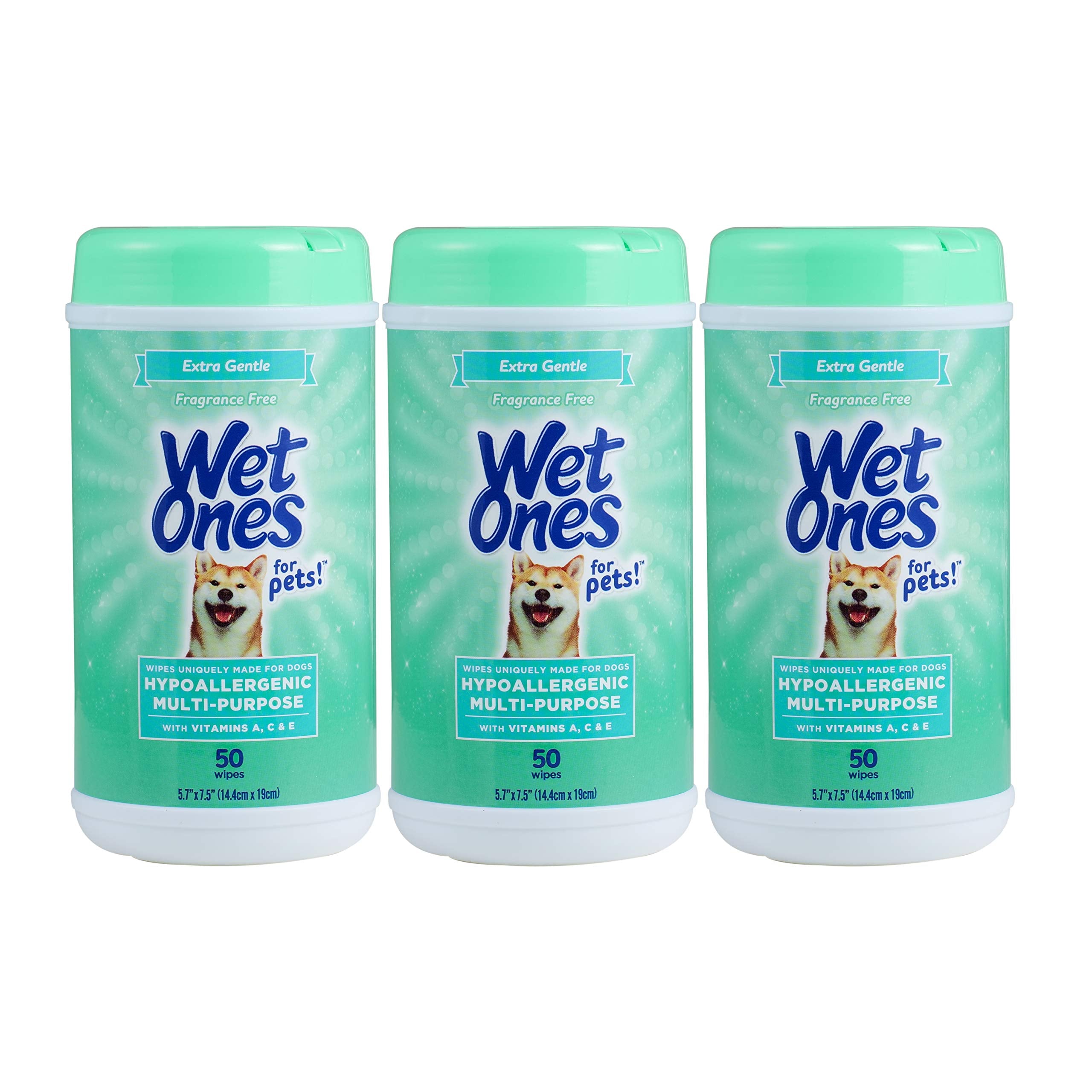 Wet Ones for Pets face avant de la boîte montrant format pratique