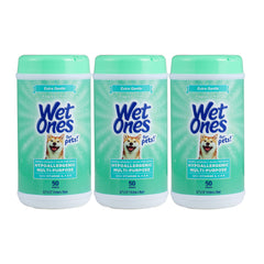 Wet Ones for Pets face avant de la boîte montrant format pratique