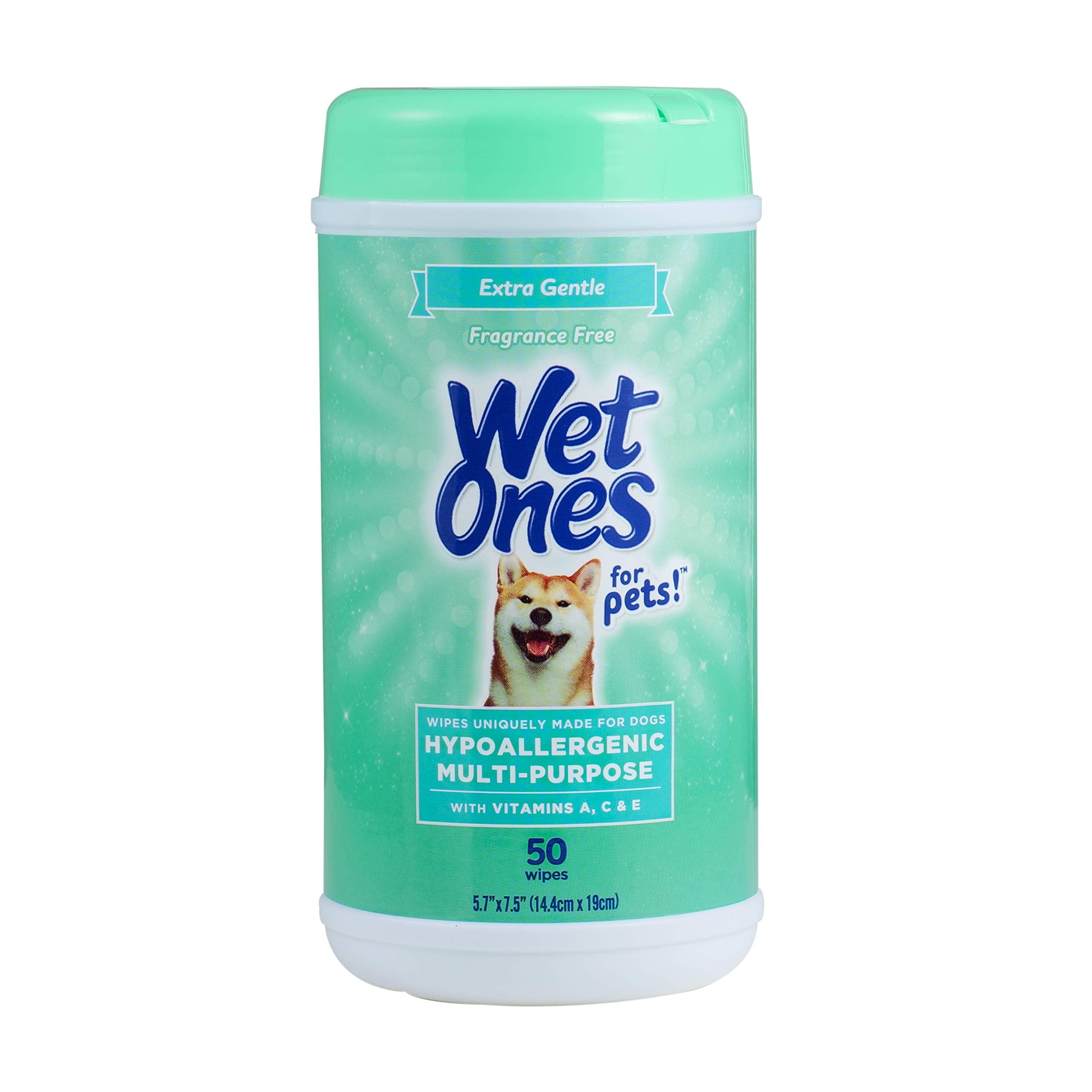 Wet Ones for Pets comparaison de taille avec une main pour échelle