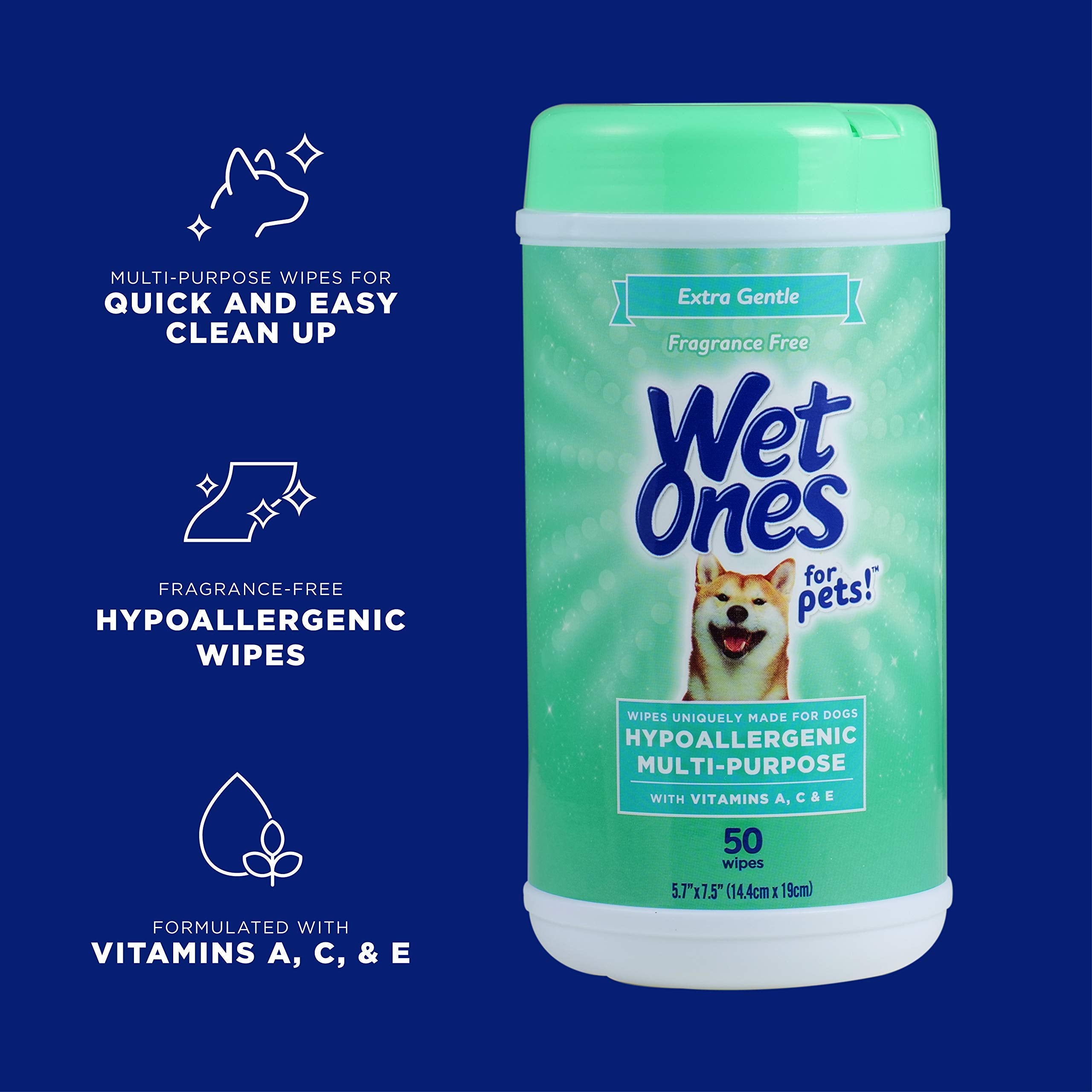 Wet Ones for Pets étiquette lisible et informations utiles