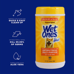 Wet Ones texture gros plan de la lingette, douceur visible pour pelage