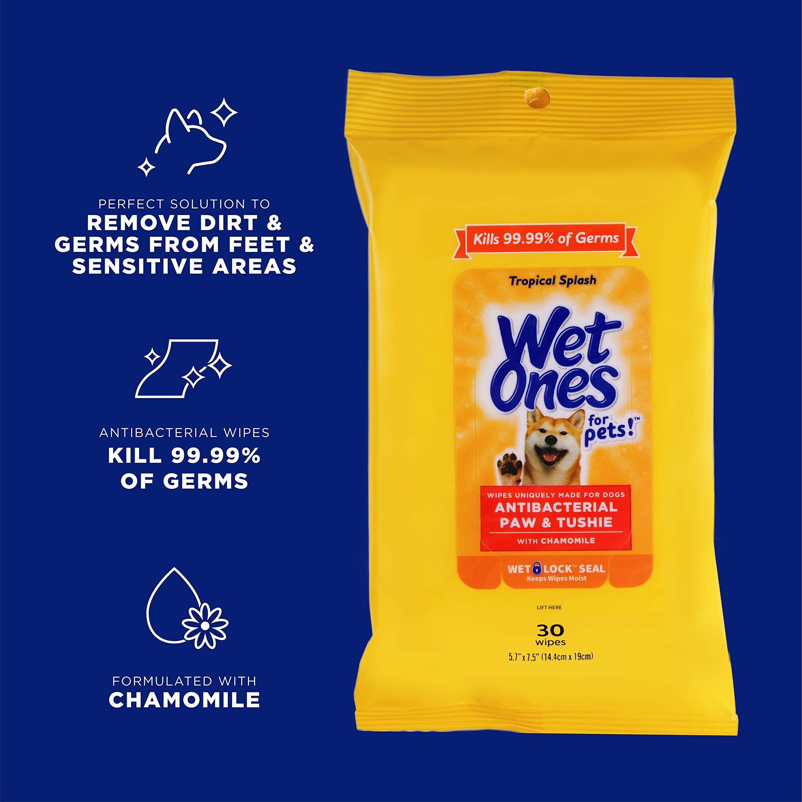 Wet Ones lingette ouverte montrant texture douce et absorption