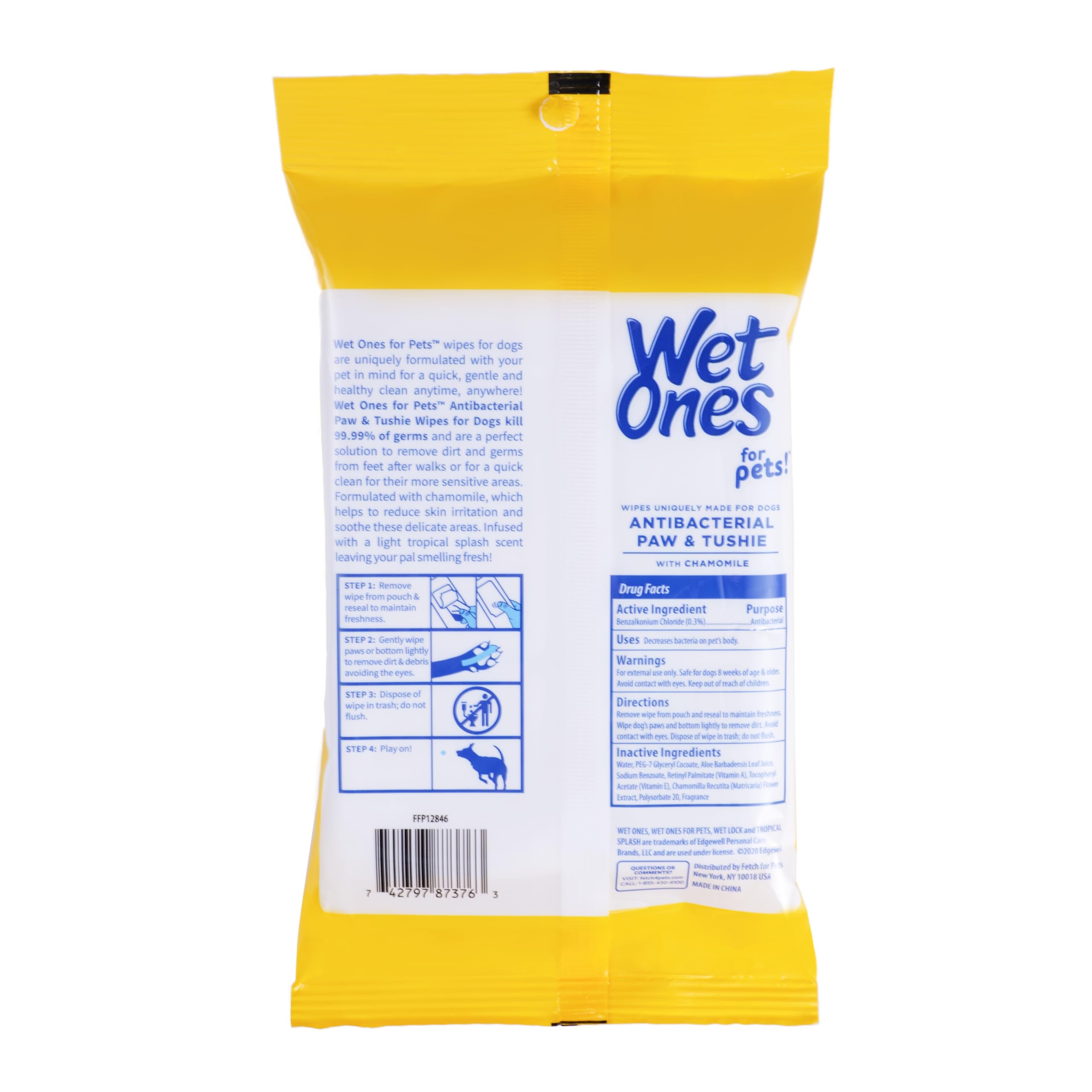 Wet Ones flacon évocateur du parfum Tropical Splash léger et frais