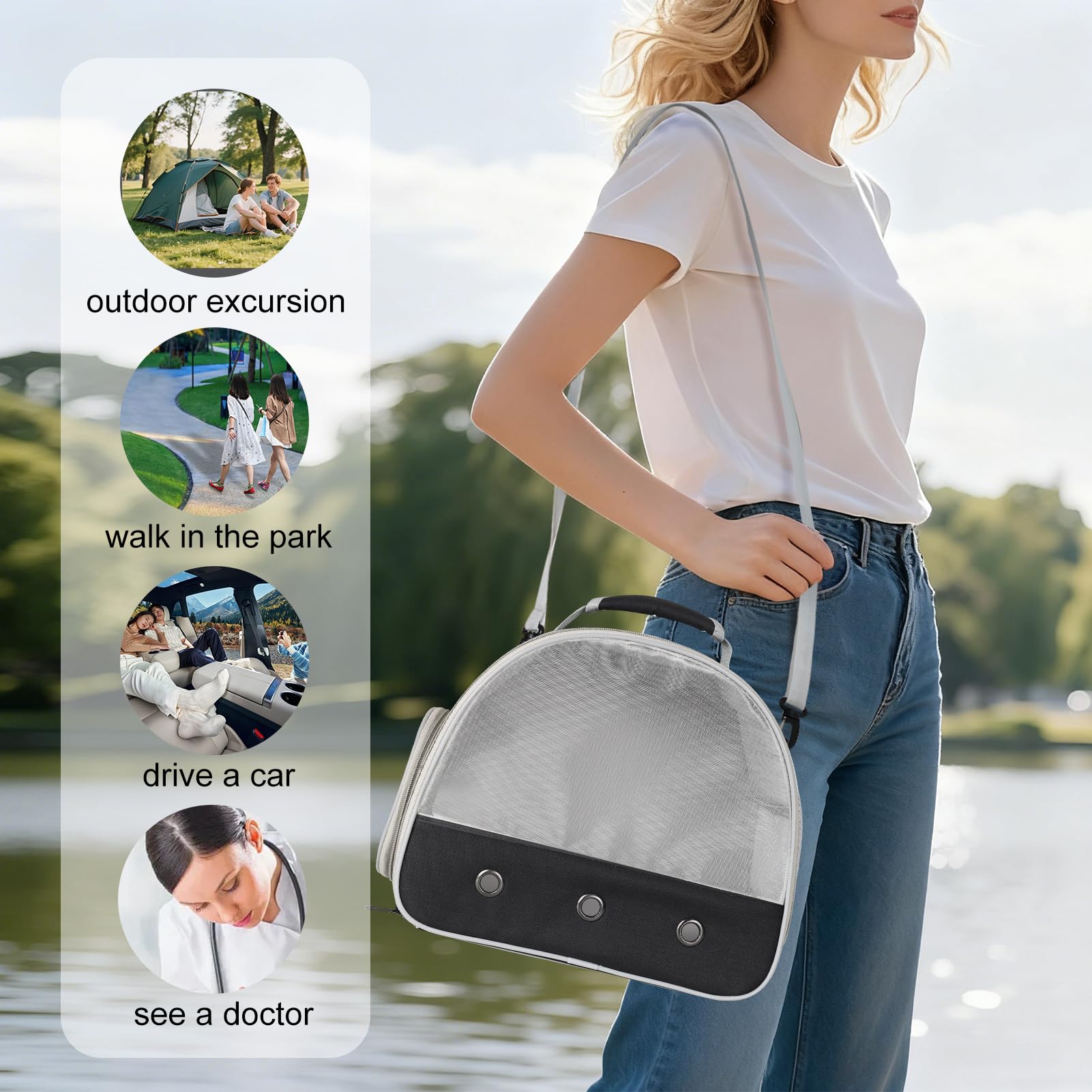 WEVONIGU intérieur avec diviseur et tapis amovible pour confort hygiénique