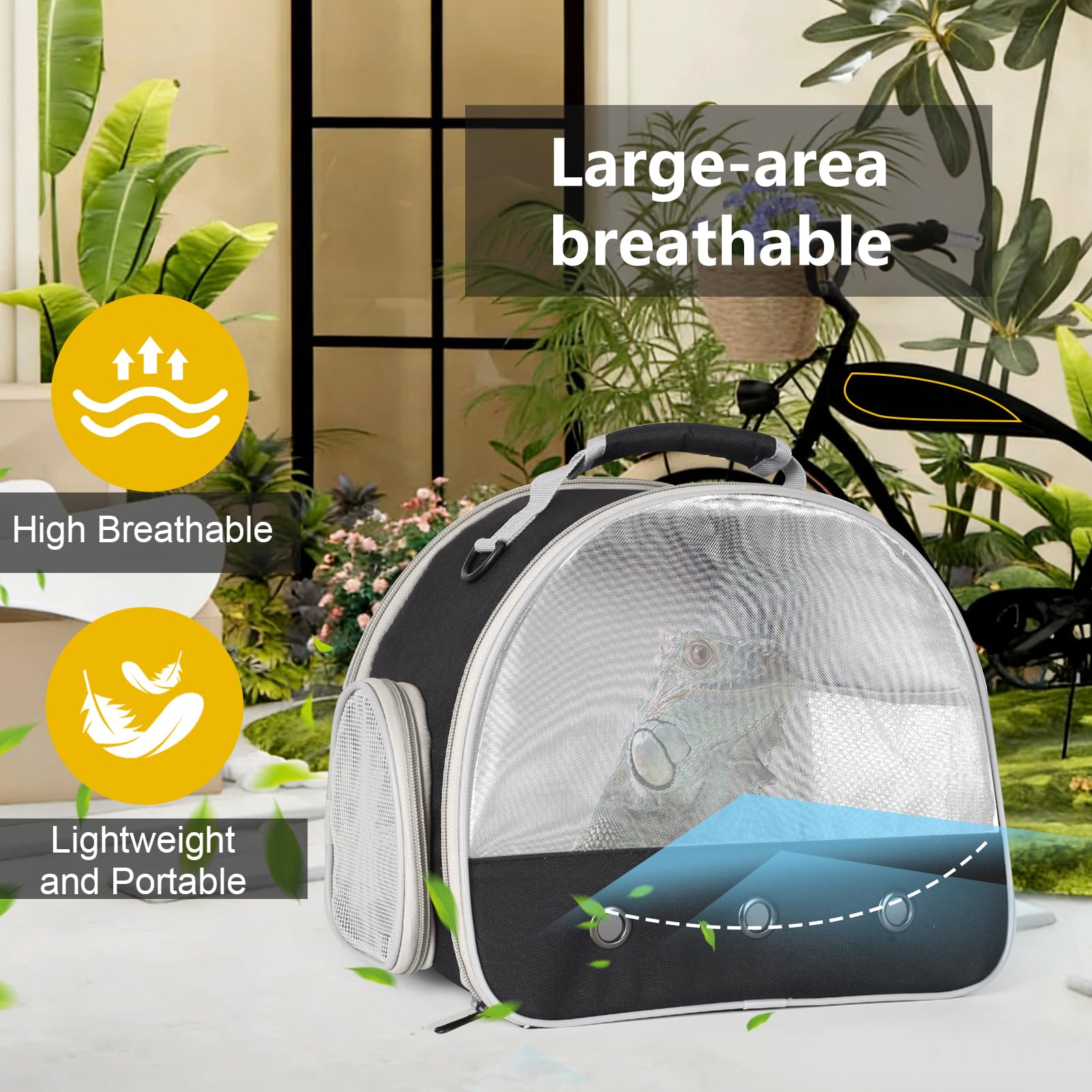 WEVONIGU sangle d'épaule et clip montrant transport mains-libres pratique