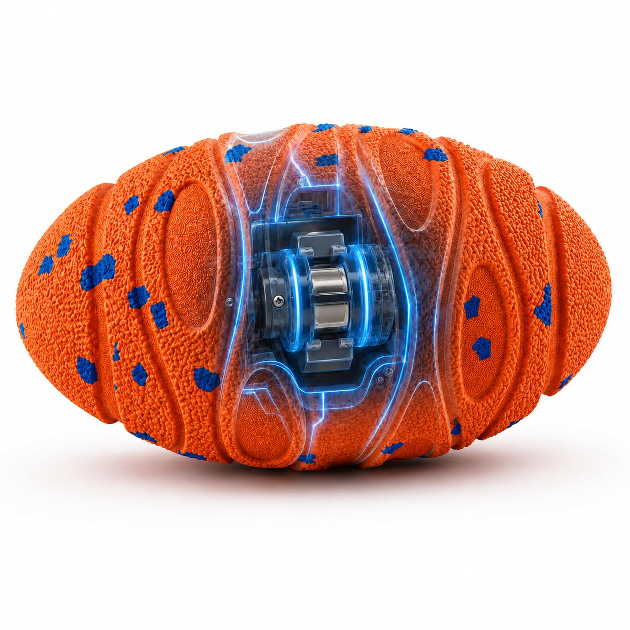 Whaleon vue avant de la balle interactive montrant la forme football, encourage la poursuite